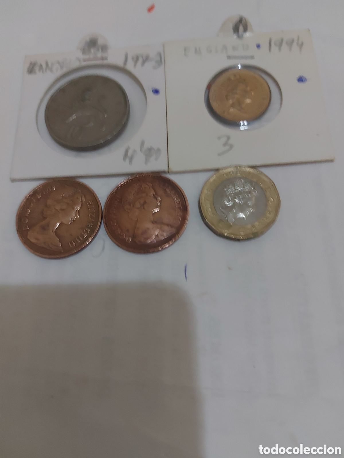 Monedas antiguas de Europa: 5 monedas de Inglaterra