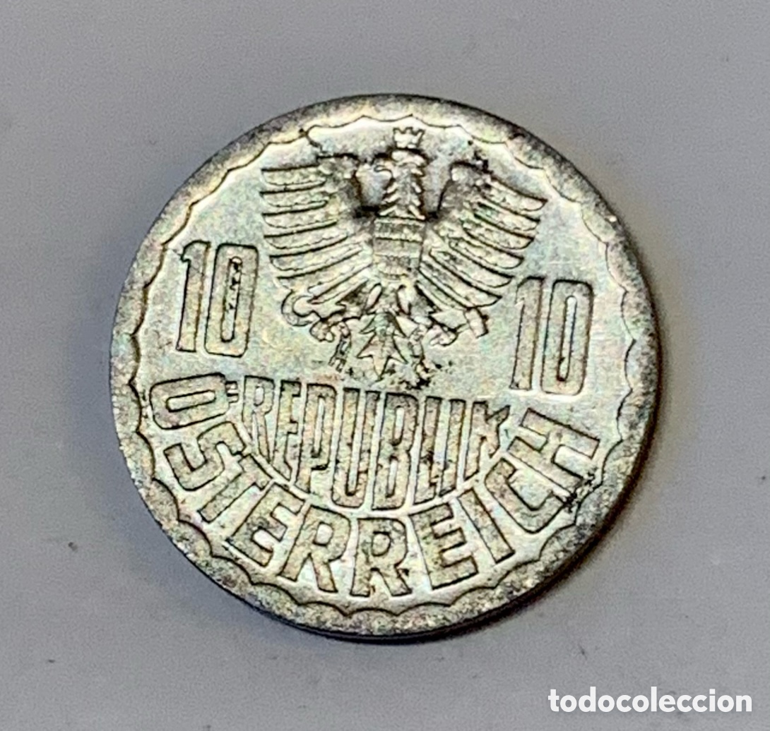 Monedas antiguas de Europa: Moneda. Republik Osterreich. 10 Groschen 1980.