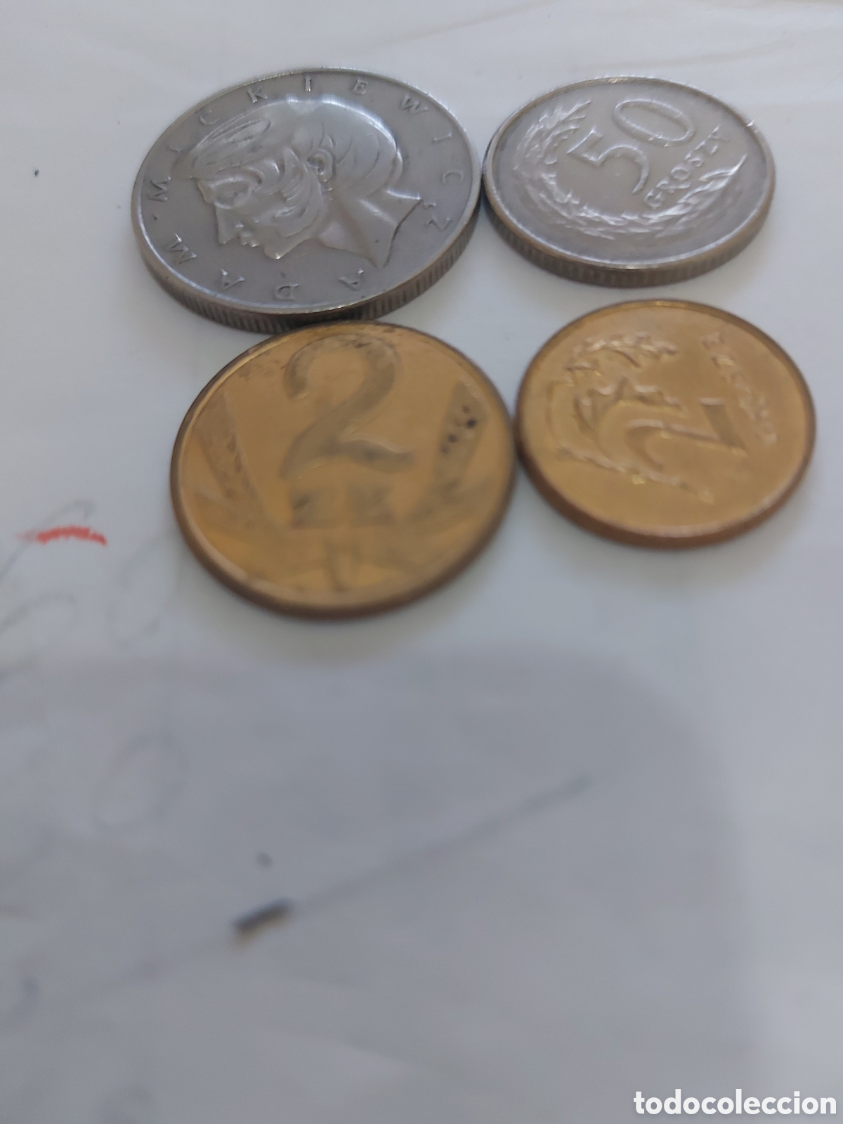 Monedas antiguas de Europa: 4 monedas de Polonia de