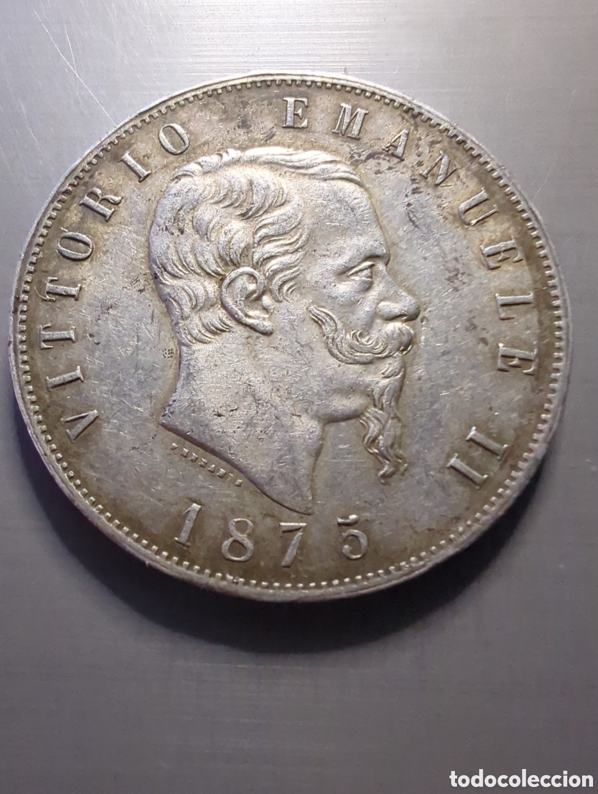Monedas antiguas de Europa: Italia 5 liras 1875 EBC plata