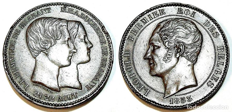 Monedas antiguas de Europa: B&Eacute;LGICA - 10 CENTS - 1853 - LEOPOLDO I - BODA DUQUE EDIMBURGO