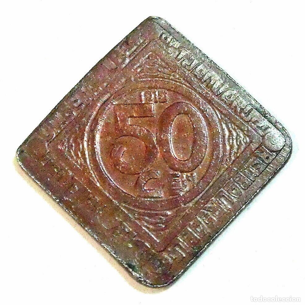 Alte M&uuml;nzen aus Europa: GAND (BELGICA) - 50 CENTS - 1915 - COBRE/LATON - ESCASA - REF: KM#Tn1