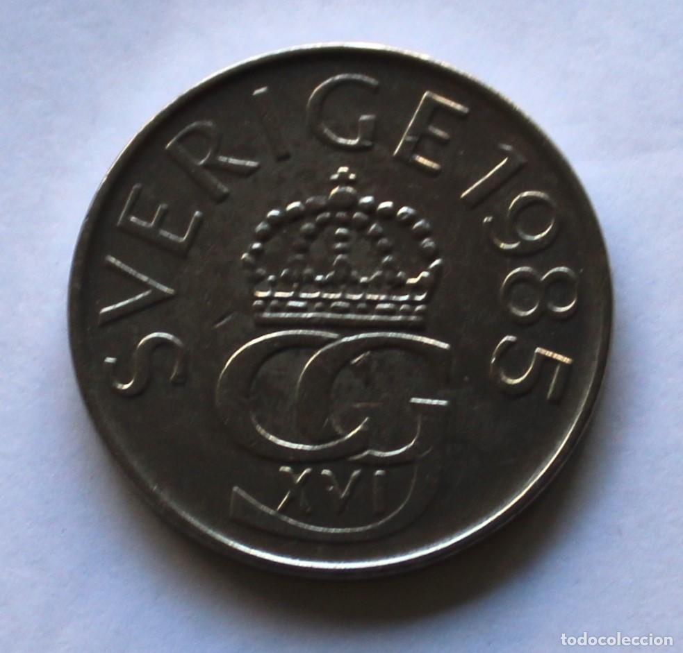 Alte M&uuml;nzen aus Europa: MONEDA DE SUECIA DE 5 CORONAS 1985 (FOTO)