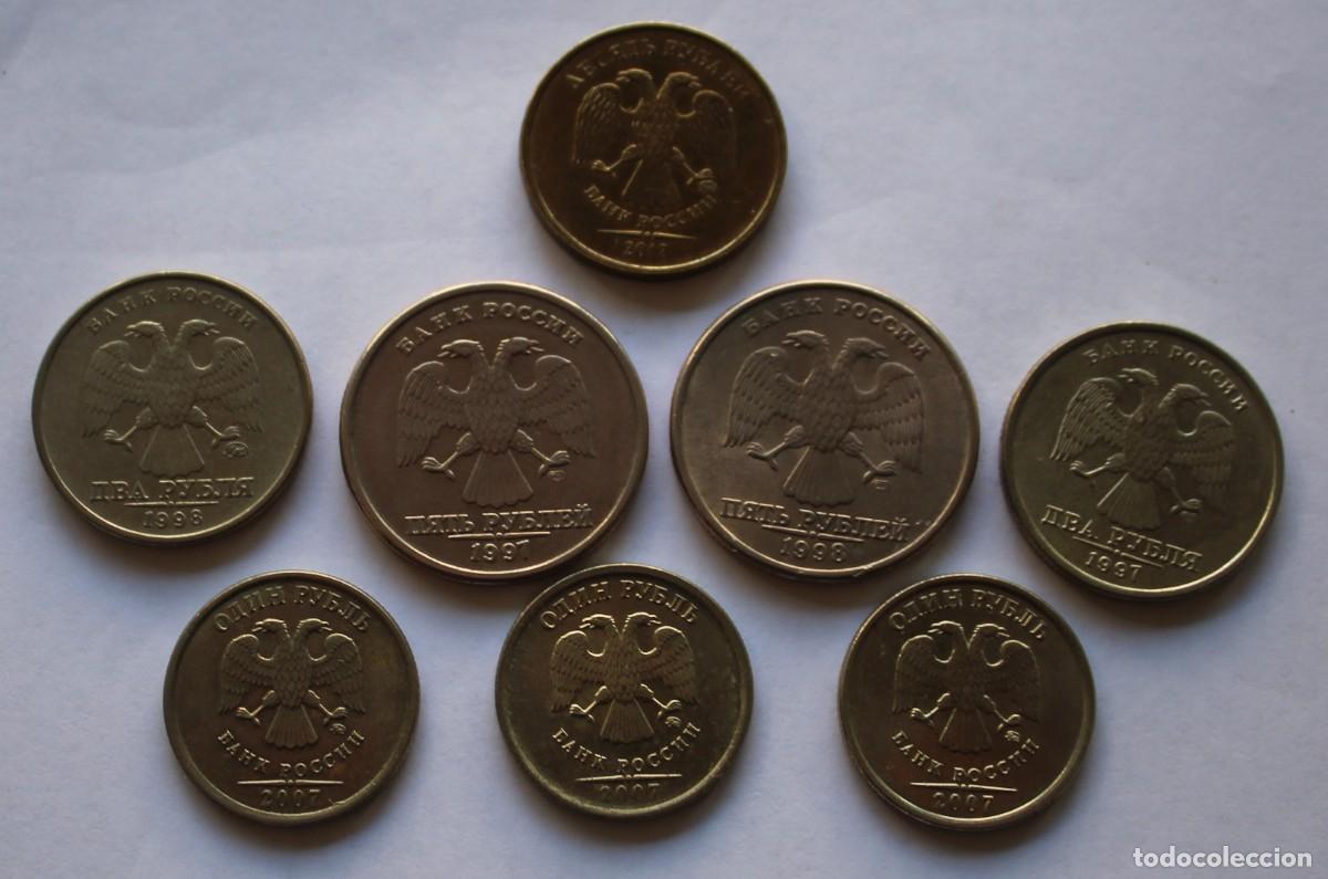 Monnaies anciennes de Europe: LOTE DE OCHO MONEDAS RUSIA, 10 RUBLOS 2012, 5 Y 2 RUBLOS 1997 Y 1998- 3 MONEDAS 1 RUBLO DEL 2007
