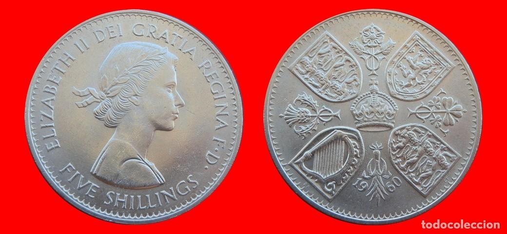 Monedas antiguas de Europa: 5 CHELINES SHILLINGS 1960 SIIN CIRCULAR INGLATERRA REINO UNIDO-9790SC