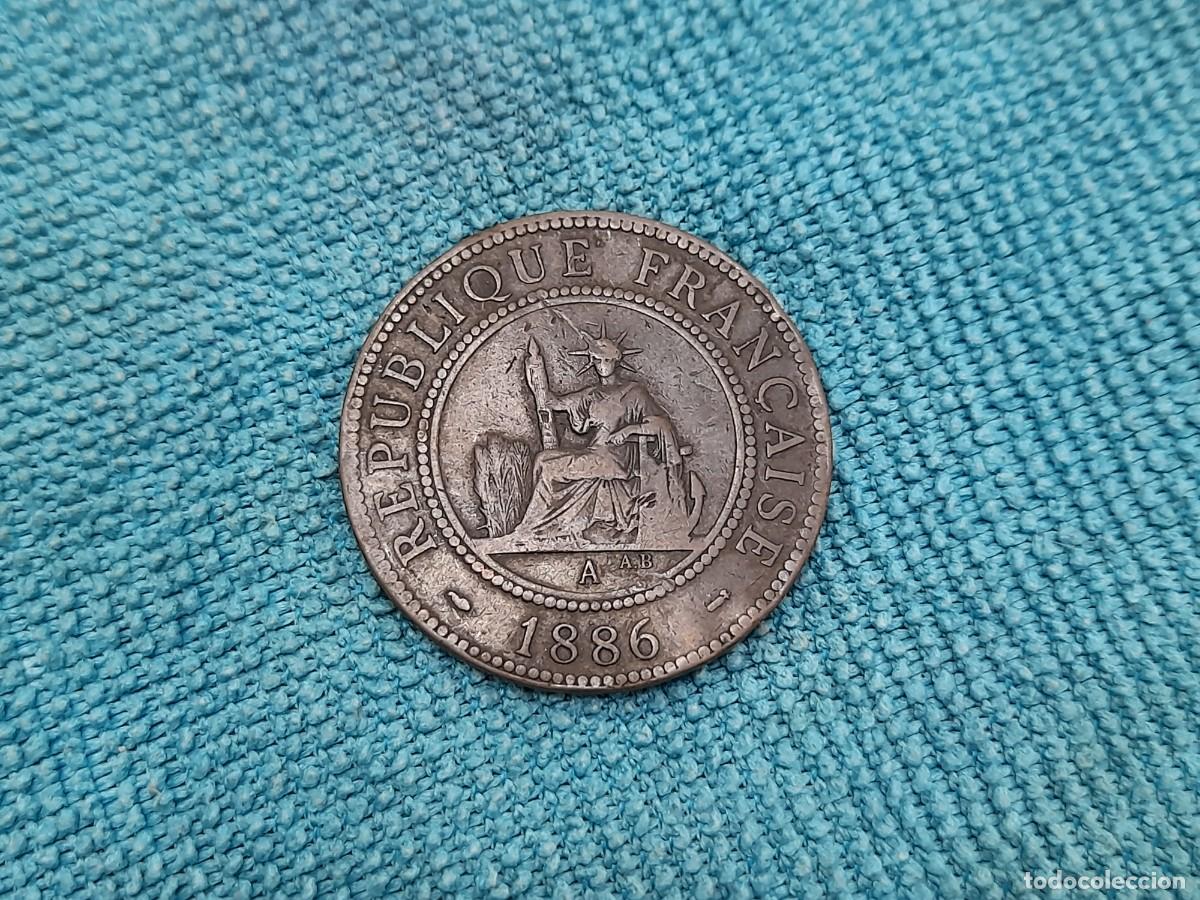 Monedas antiguas de Europa: Indochina Fransesa, 1 Centime 1886
