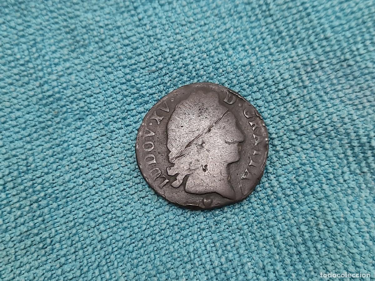 Monedas antiguas de Europa: Francia, Louis XV, 1 Liard 17??