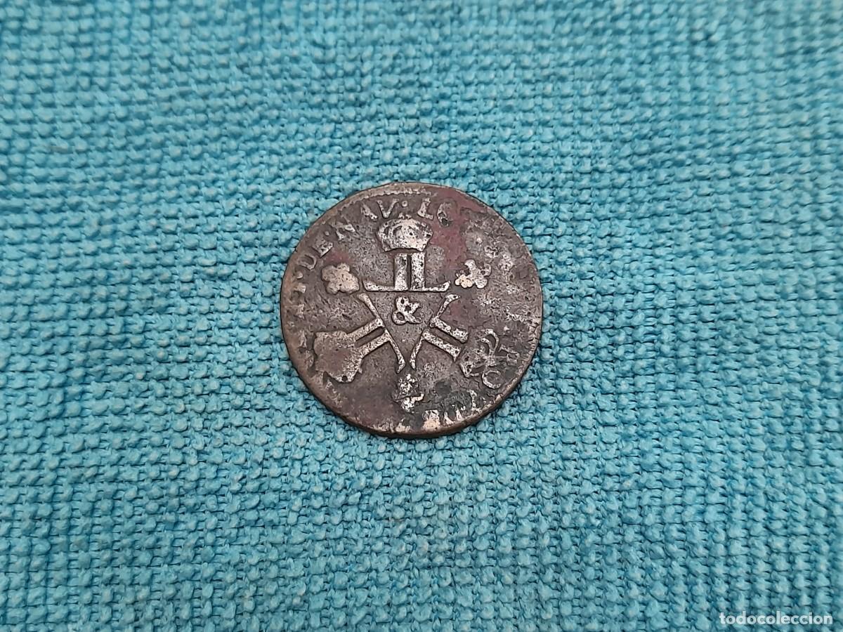 Monedas antiguas de Europa: Francia, Louis XIV, 6 Deniers &rdquo;Dardenne&rdquo; 1711