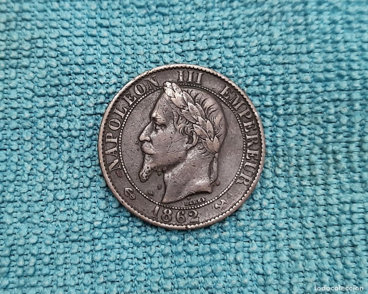 Monedas antiguas de Europa: Francia, Napoleon III, 5 Centimes 1862