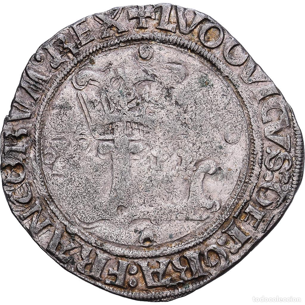 Old Coins of Europe: [#1203361] Louis XII, Dizain Ludovicus, 1512, Paris, Plata, MBC+