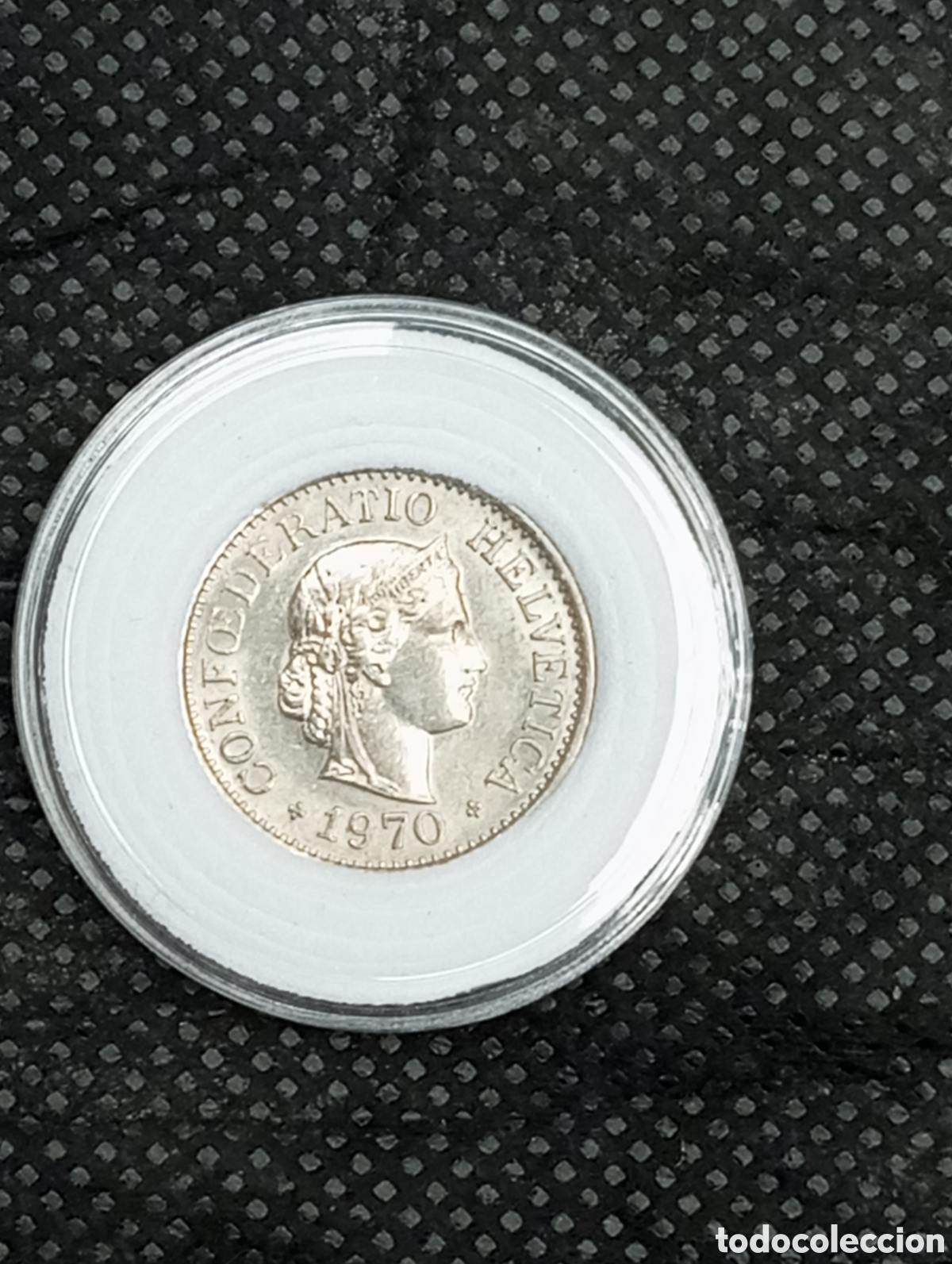 Monedas antiguas de Europa: Moneda suiza 10 c&eacute;ntimos 1970