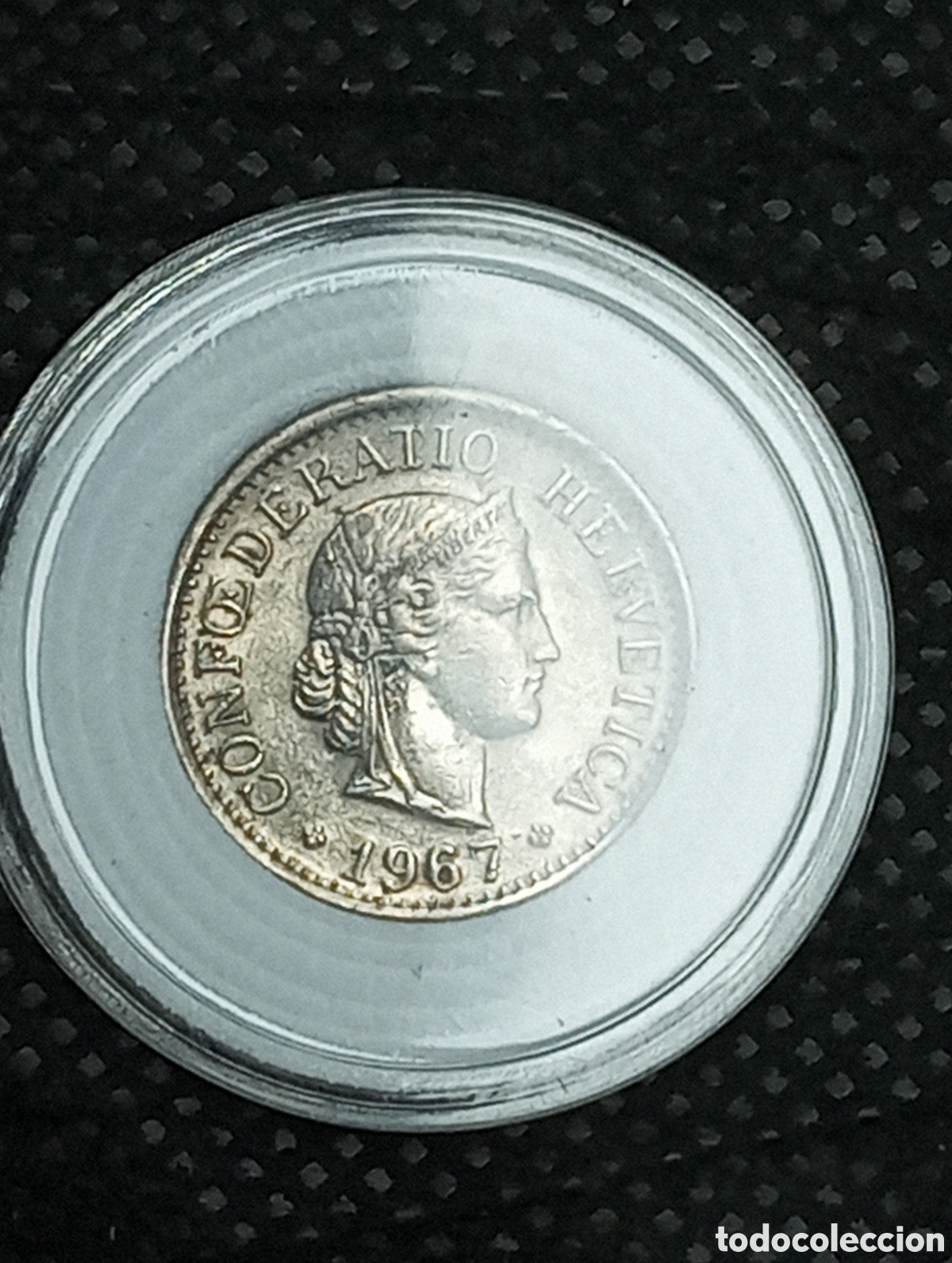 Monedas antiguas de Europa: Moneda suiza 1967 10 c&eacute;ntimos