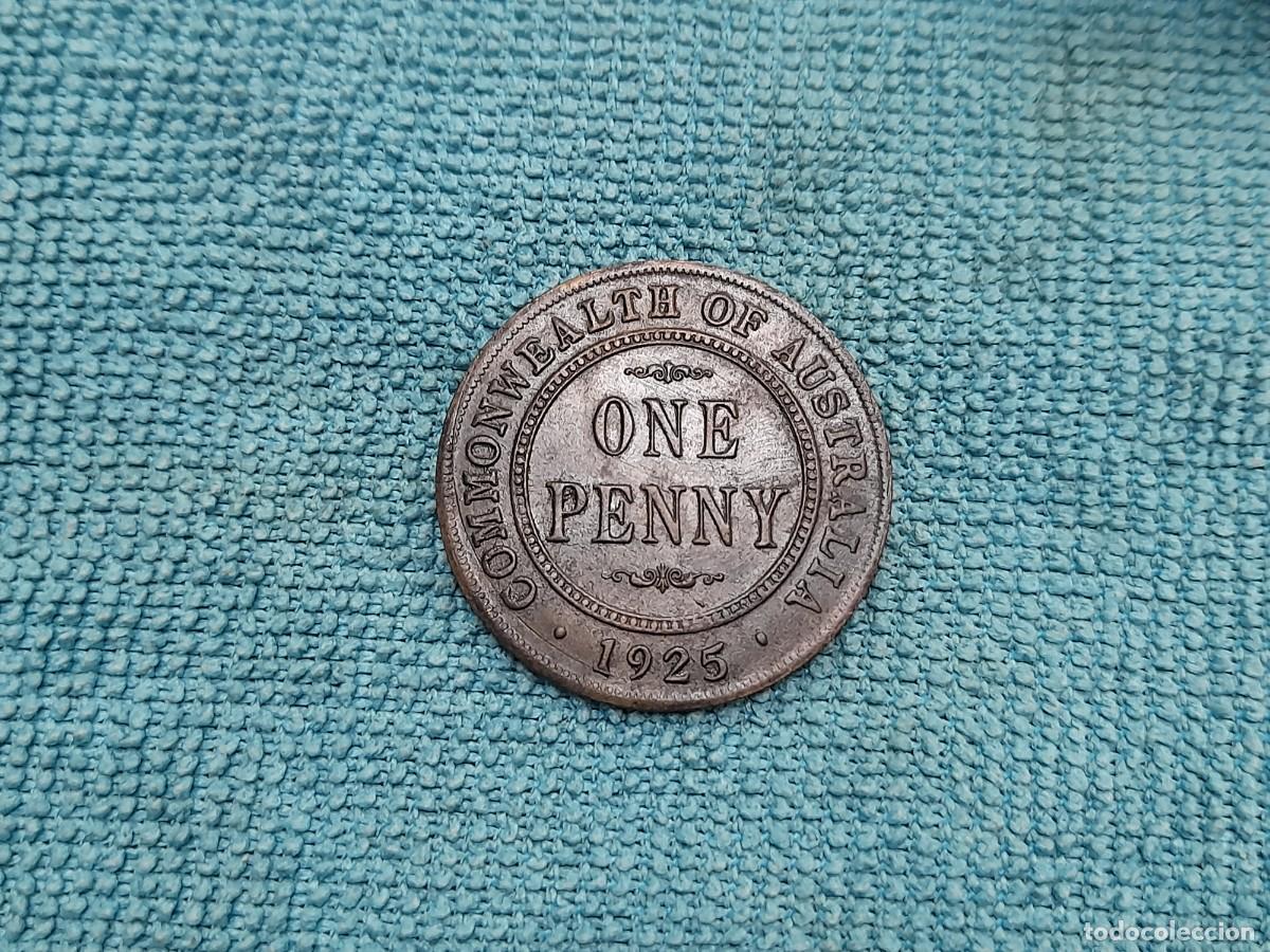Monedas antiguas de Europa: Australia Britanica, George V, 1 Penny 1925. Muy Rara
