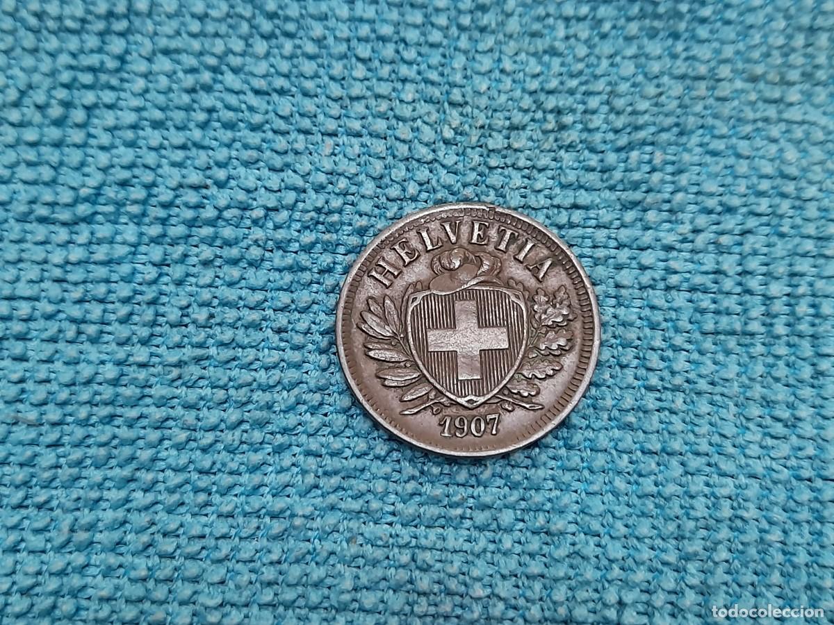 Monedas antiguas de Europa: Suiza, 2 Rappen 1907