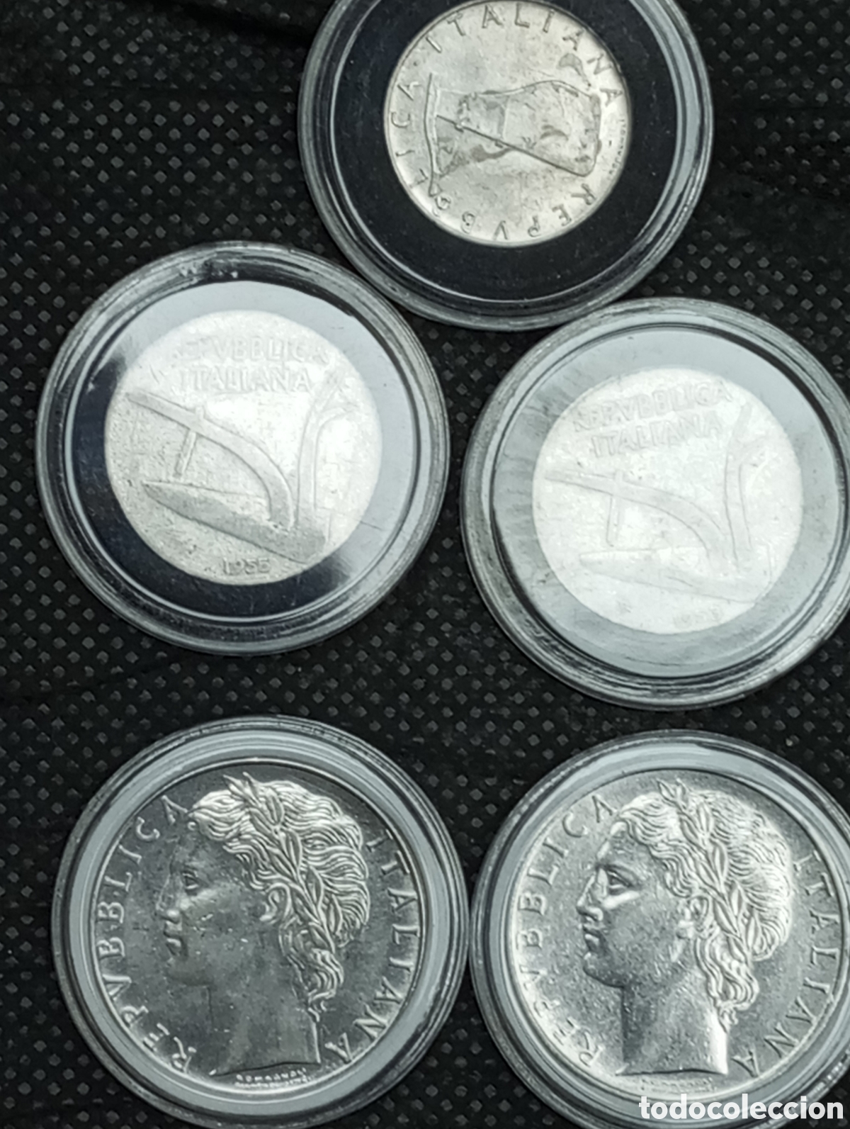Monedas antiguas de Europa: 5 monedas italianas varios a&ntilde;os
