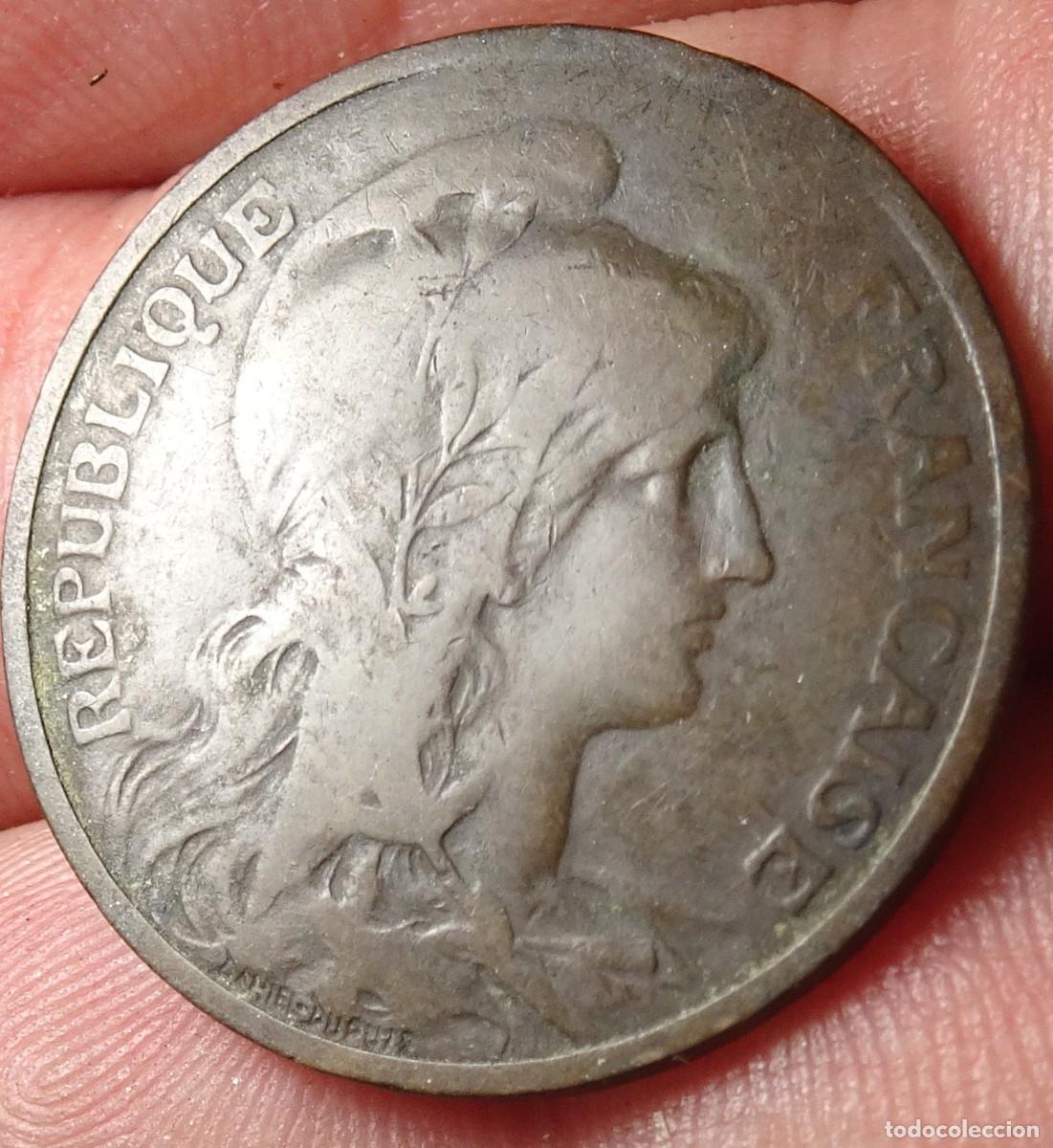 Monnaies anciennes de Europe: ANTIGUA MONEDA 5 CENTIMOS, FRANCIA, 1913, VER FOTOS