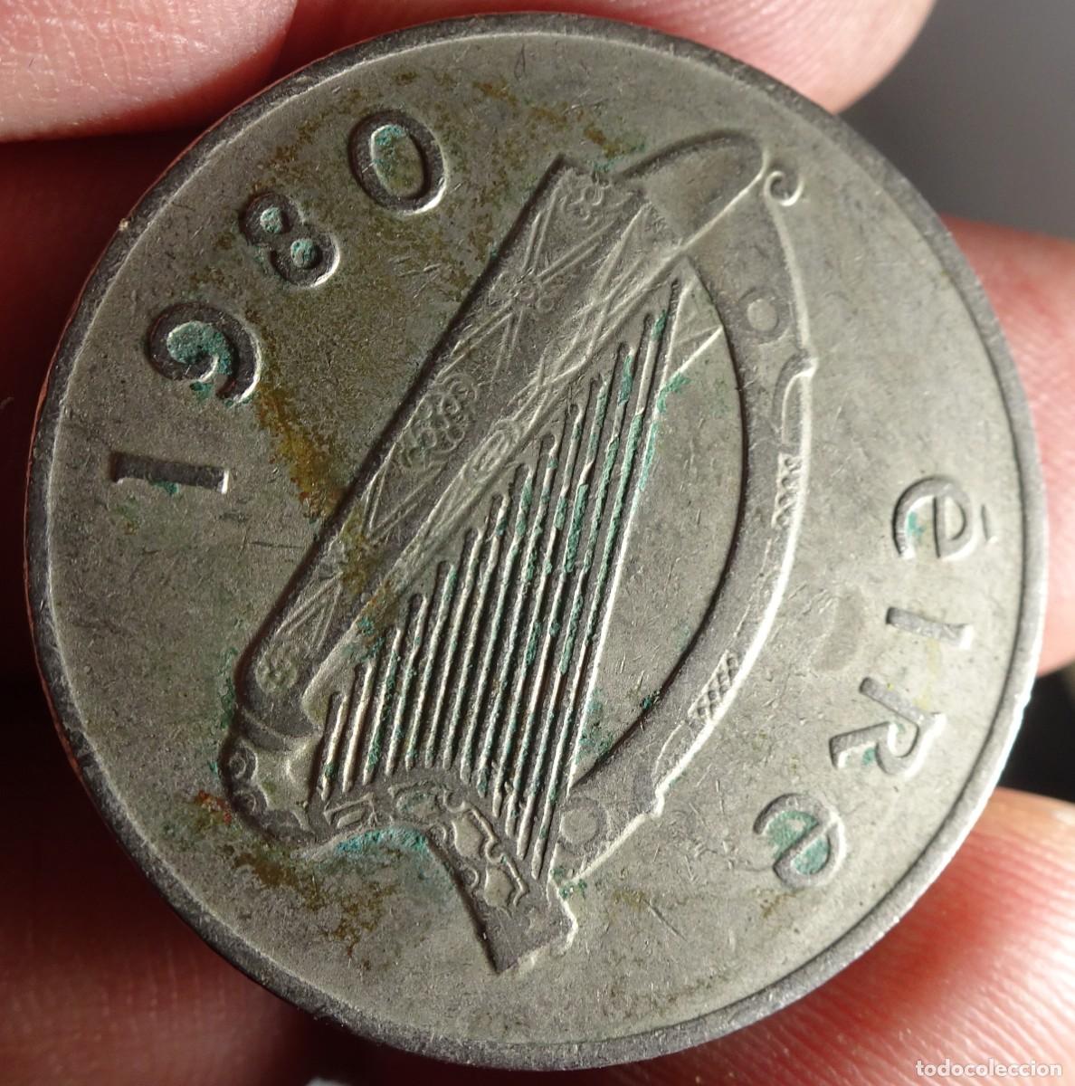Monnaies anciennes de Europe: ANTIGUA MONEDA EIRE, 10 PENIQUES, 1980, VER FOTOS