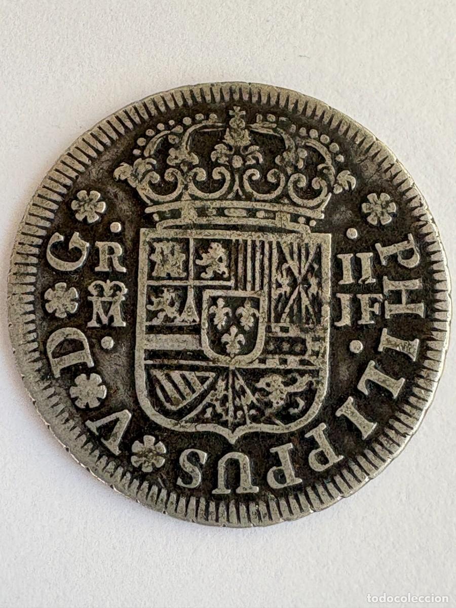 Monedas antiguas de Europa: Moneda de 2 Reales de Plata. Felipe V. 1735. Ceca de Madrid (M coronada) - Ensayadores JF. 5,7 gr