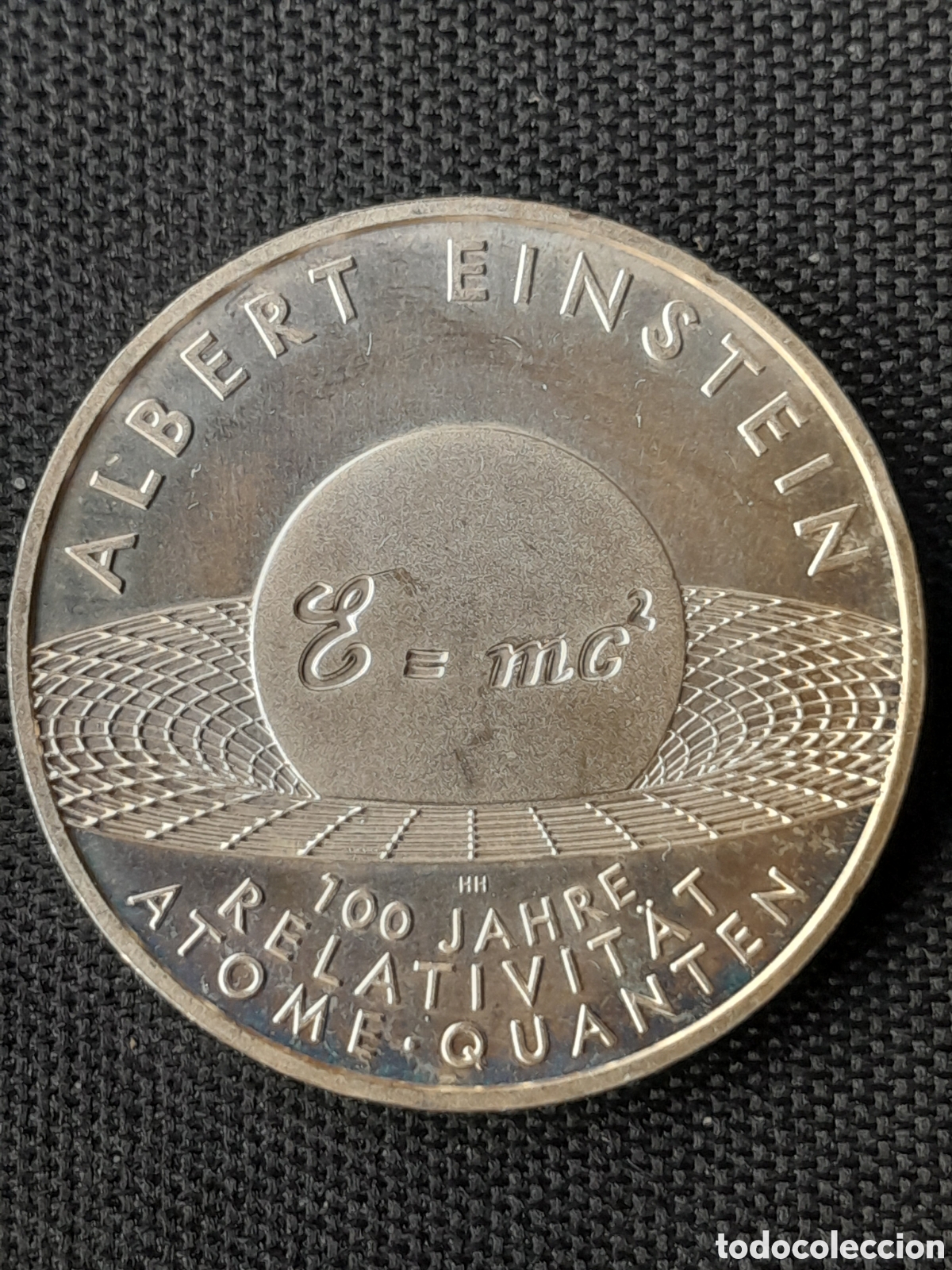 Old Coins of Europe: Alemania Moneda De Plata 10 Euros 2005 - Albert Einstein E=mc&sup2;