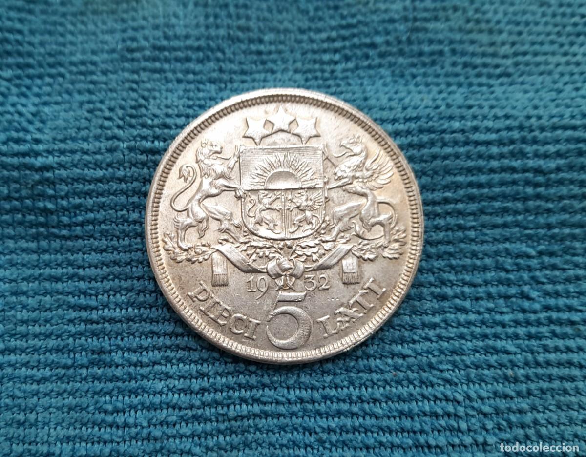 Monedas antiguas de Europa: Letonia, 5 Lati 1932