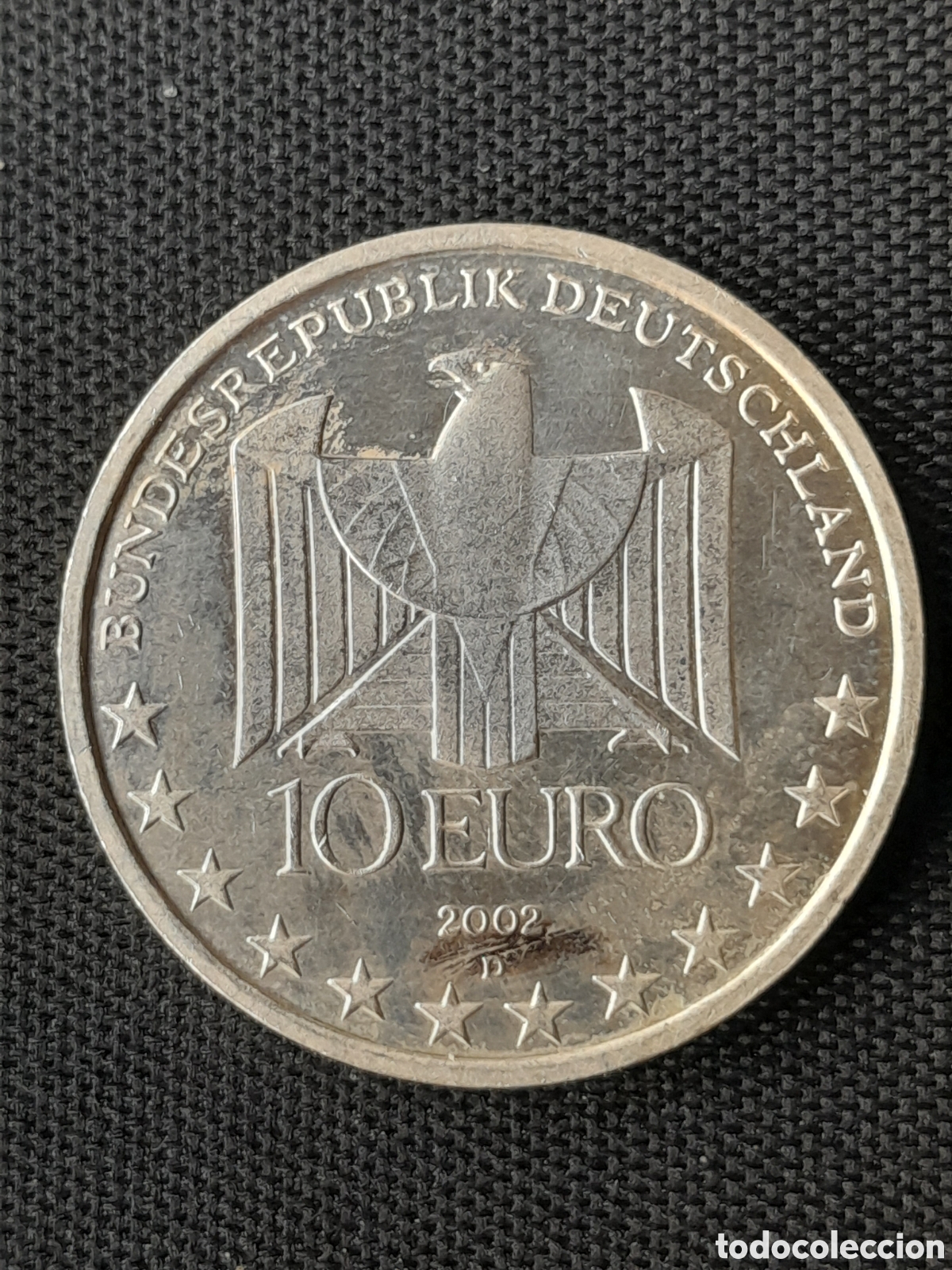 Monete antiche di Europa: Alemania, Moneda Plata 10 Euros 2002 - 100 A&ntilde;os Del Metro Ceca D