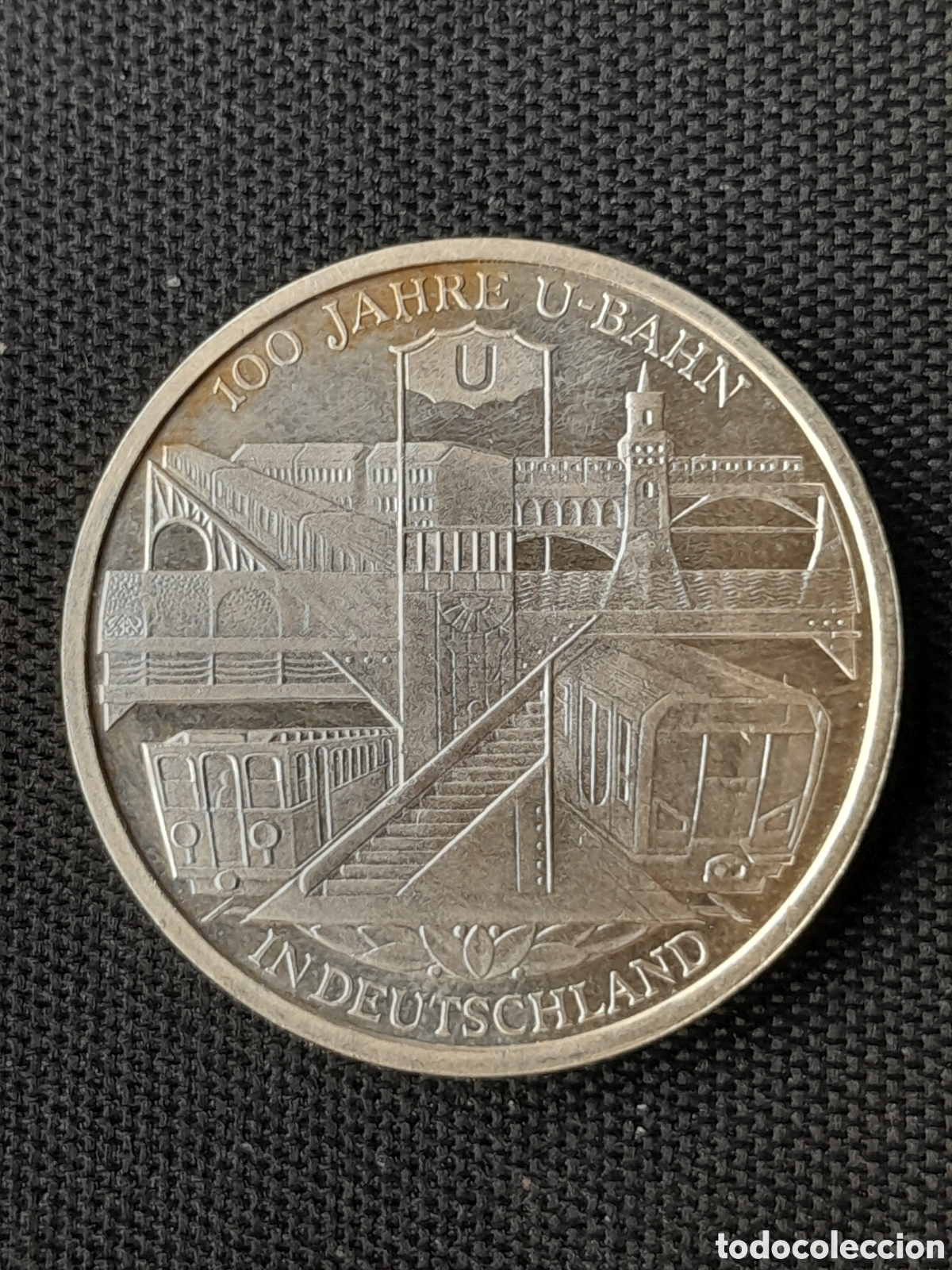 Monedas antiguas de Europa: Alemania, Moneda Plata 10 Euros 2002 - 100 A&ntilde;os Del Metro Ceca D