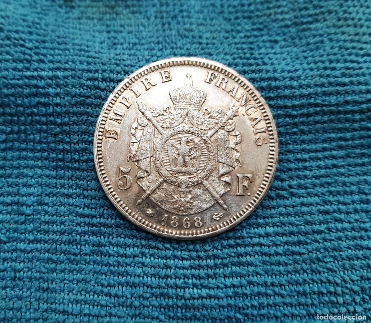 Monnaies anciennes de Europe: Francia, Napoleon III, 5 Francs 1868
