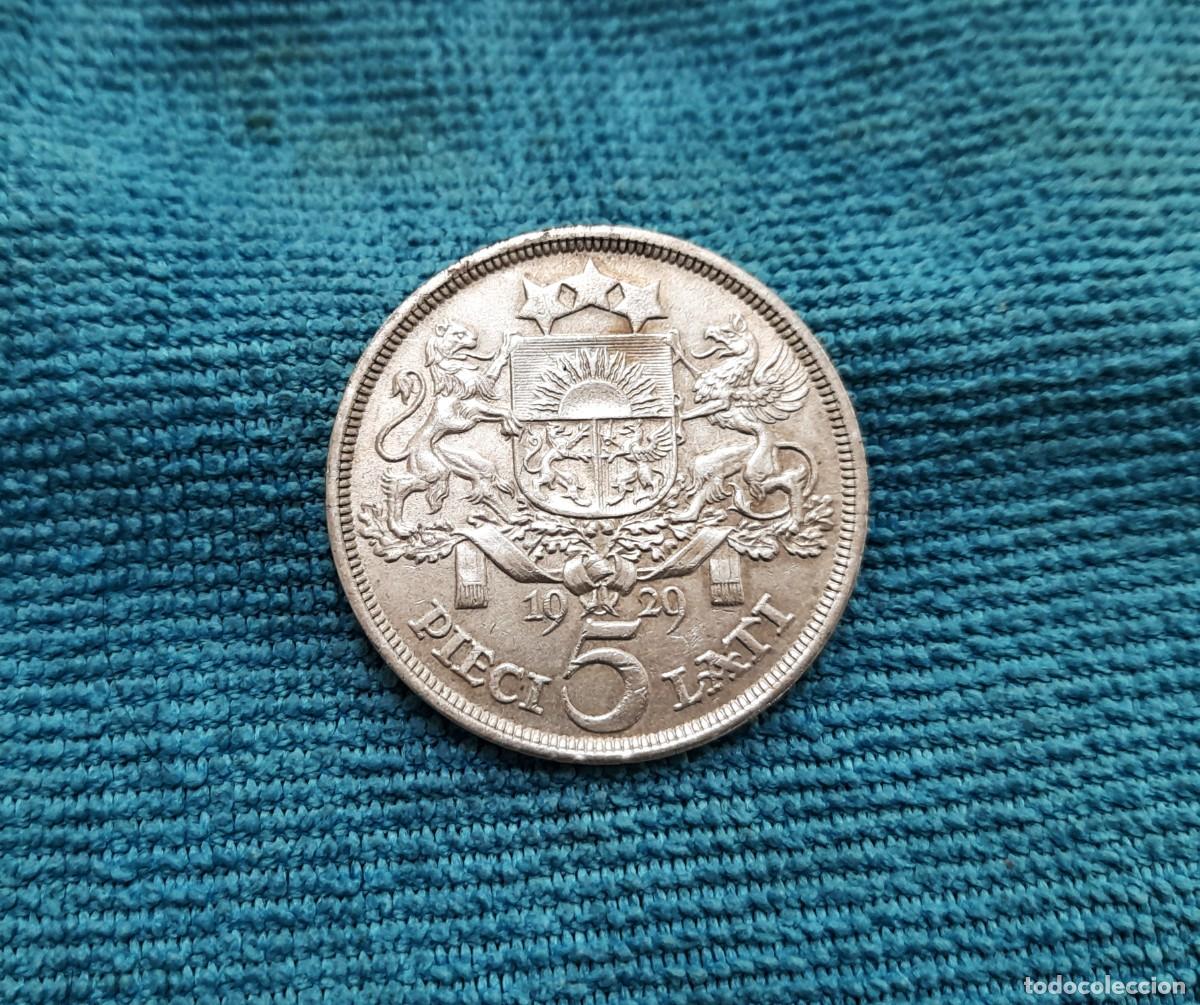 Monedas antiguas de Europa: Letonia, 5 Lati 1929