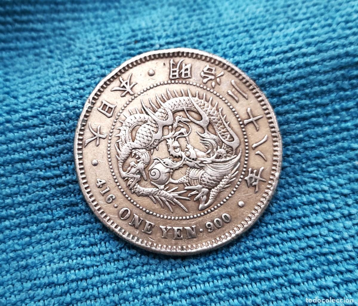 Monedas antiguas de Europa: Japon, 1 Yen 1893. Meiji