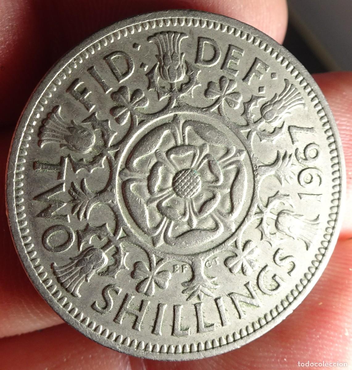 Monedas antiguas de Europa: MONEDA, ELIZABETH II , TWO SHILLINGS, 1967, VER FOTOS