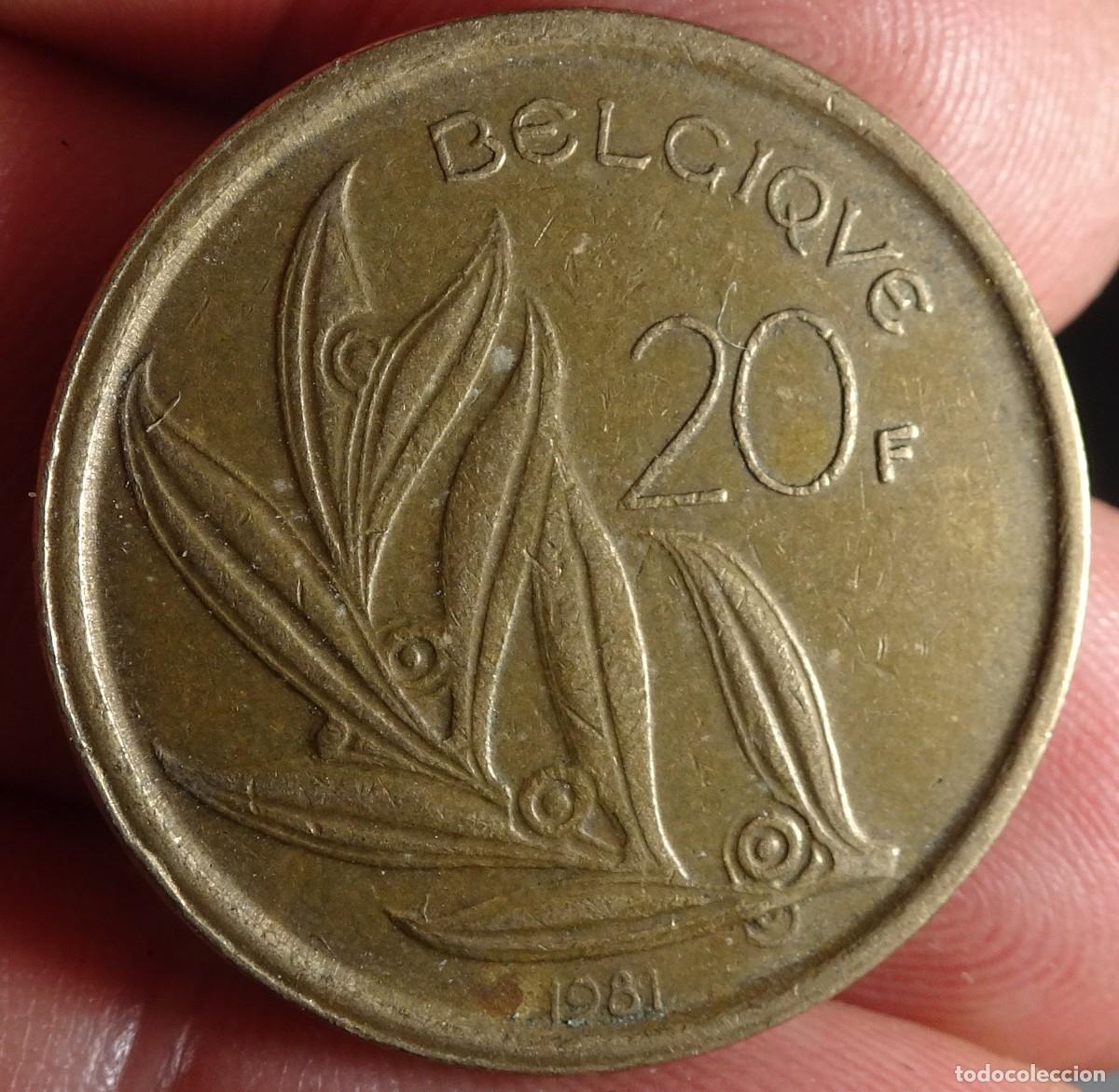 Monedas antiguas de Europa: ANTIGUA MONEDA 20 FRANCOS BELGAS 1981, VER FOTOS