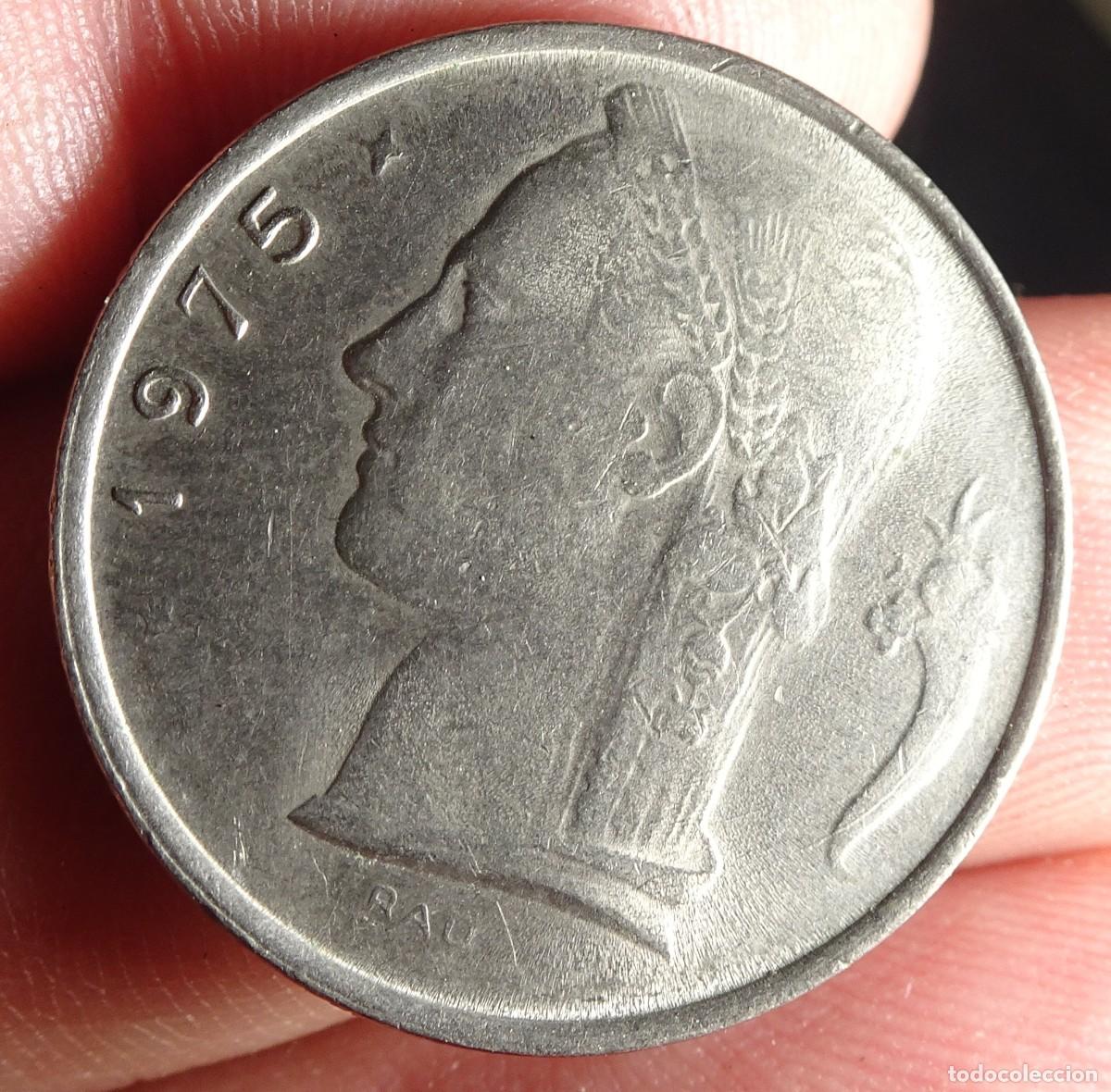 Monedas antiguas de Europa: ANTIGUA MONEDA 5 FRANCO BELGA 1975, VER FOTOS
