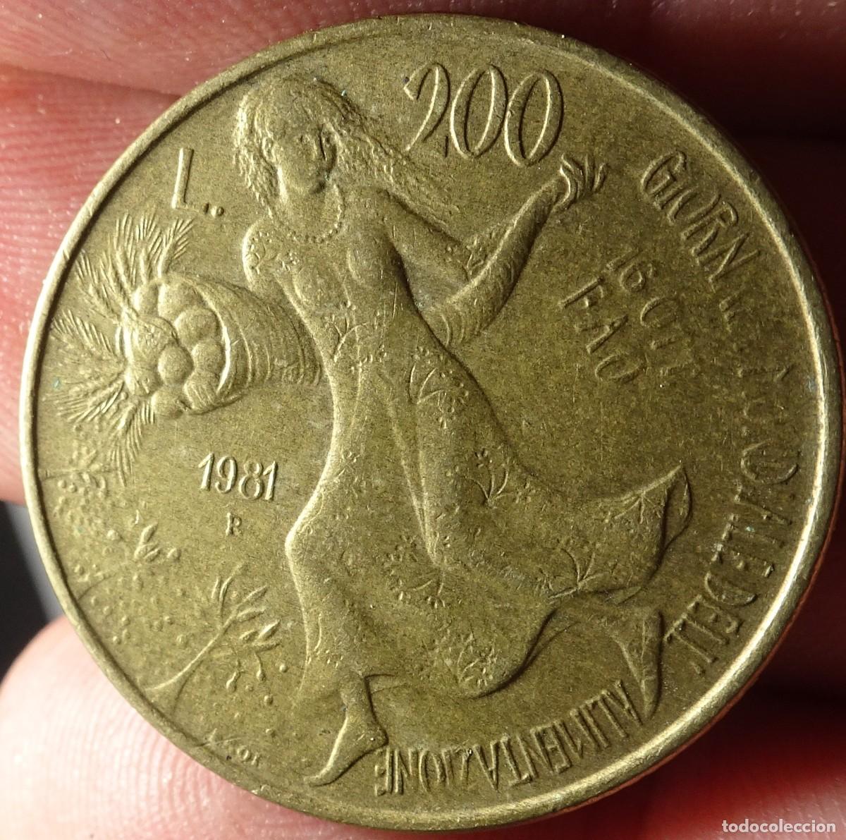 Monedas antiguas de Europa: ANTIGUA MONEDA 200 LIRAS, ITALIA 1981, VER FOTOS