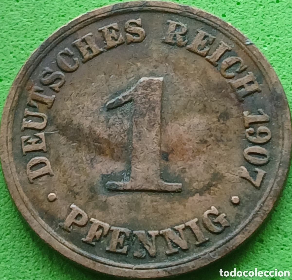 Monedas antiguas de Europa: Alemania Imperio 1 pfennig 1907 A km#10