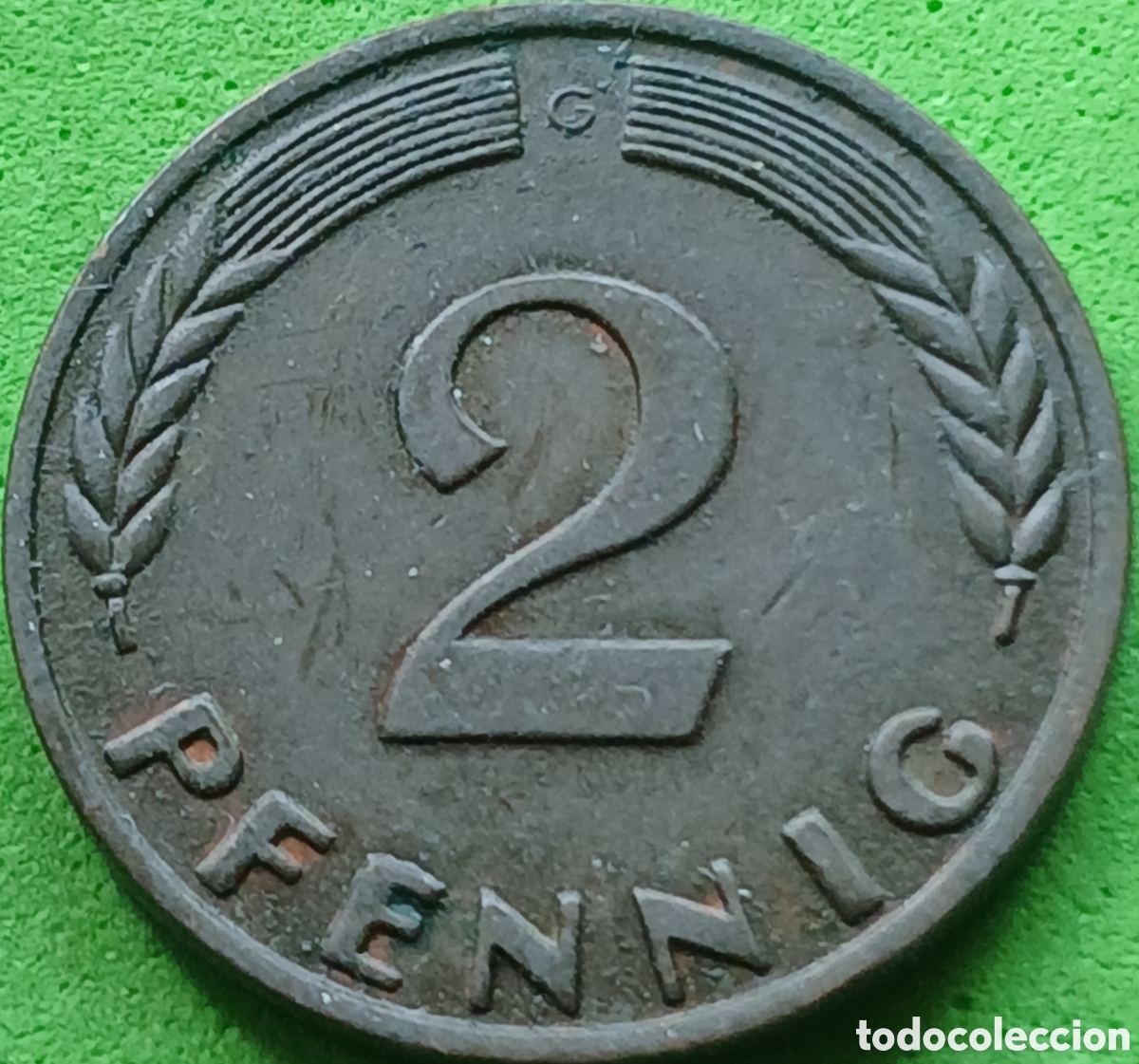 Monedas antiguas de Europa: Alemania Occidental 2 pfennig 1968 G km#106a