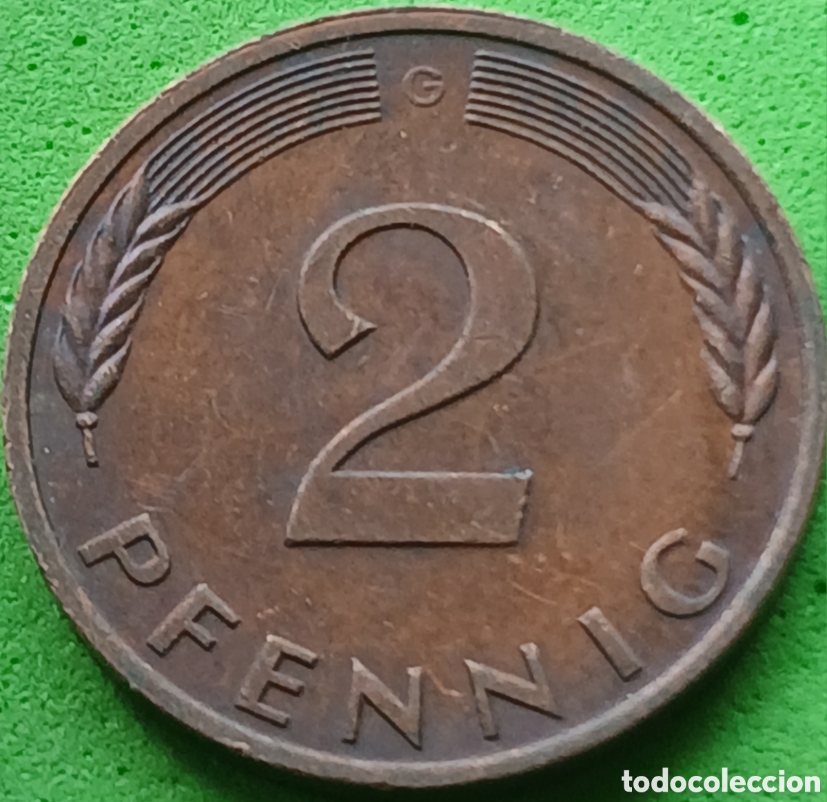 Monedas antiguas de Europa: Alemania Occidental 2 pfennig 1977 G km#106a
