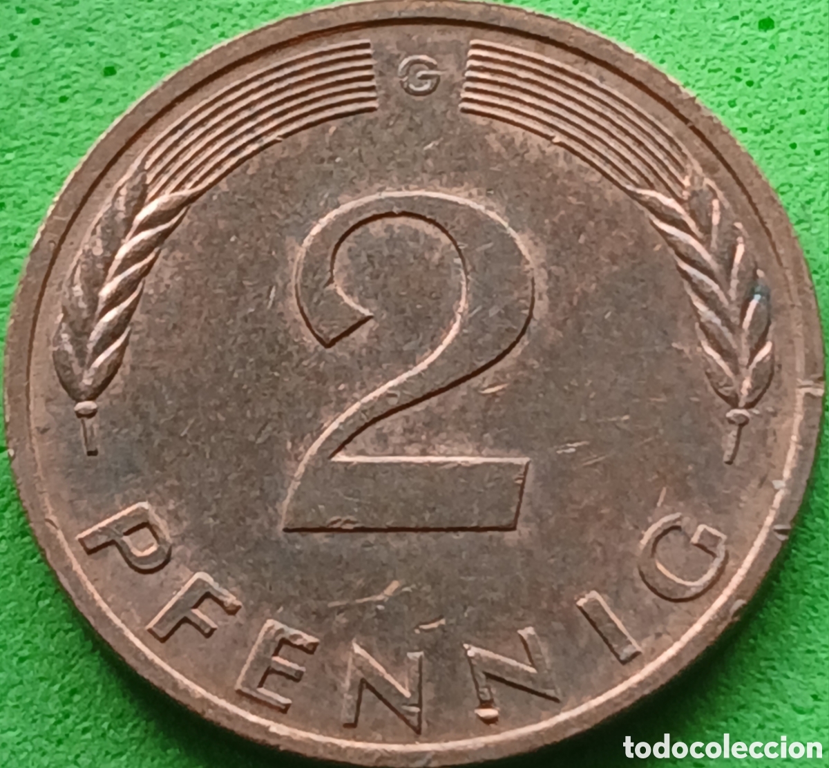 Monedas antiguas de Europa: Alemania Federal 2 pfennig 1991 G km#106a