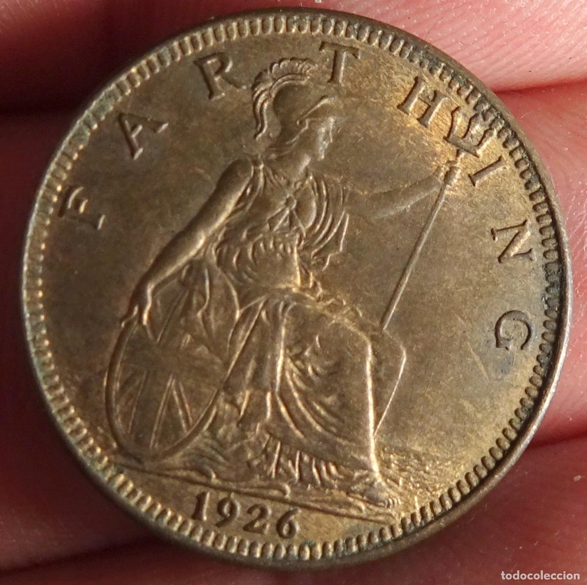 Monedas antiguas de Europa: ANTIGUA MONEDA, 1 FARTHING, REY JORGE, GRAN BRETA&Ntilde;A, 1926, VER FOTOS