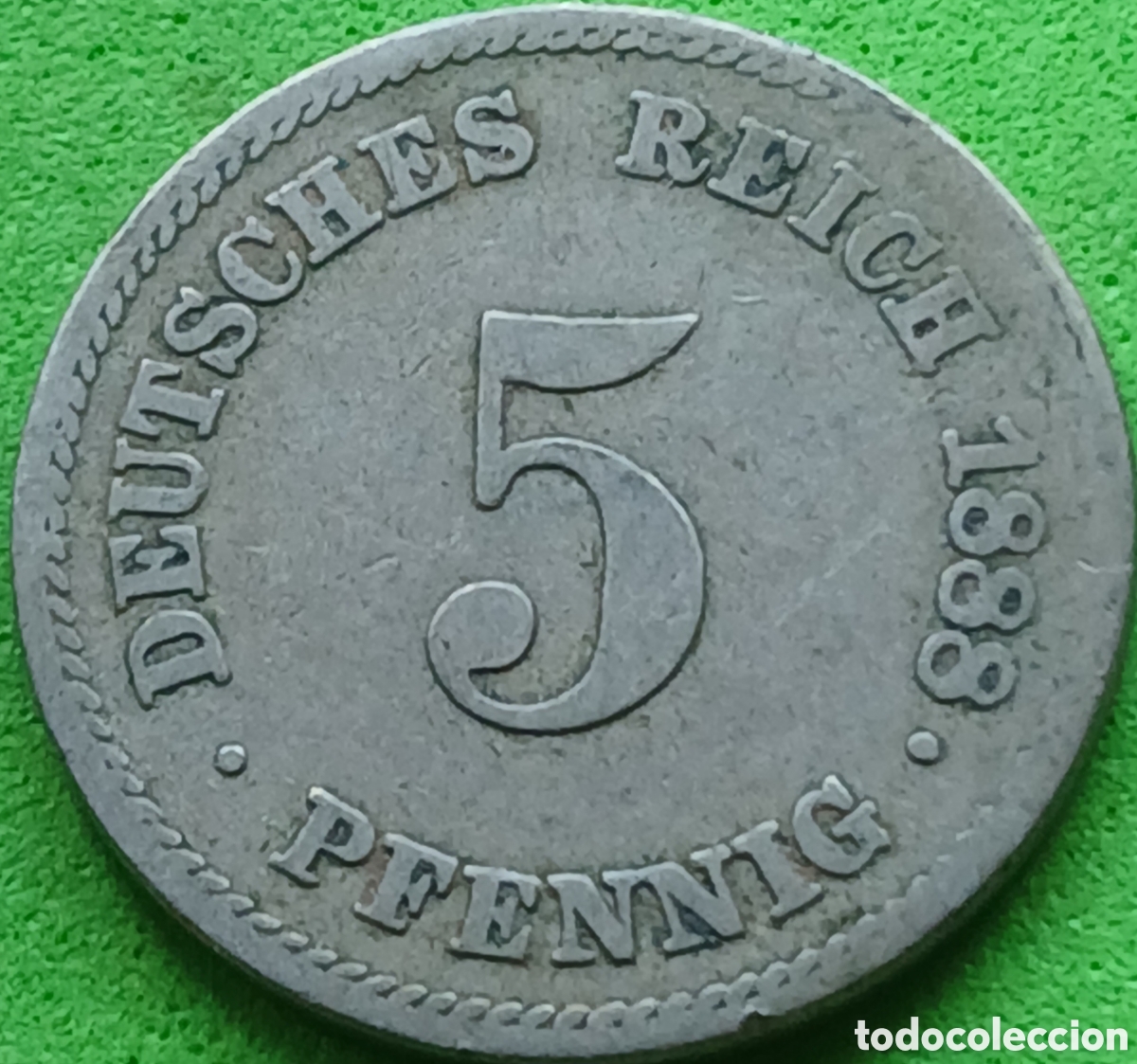 Monedas antiguas de Europa: Alemania Imperio 5 pfennig 1888 E km#3 ESCASA