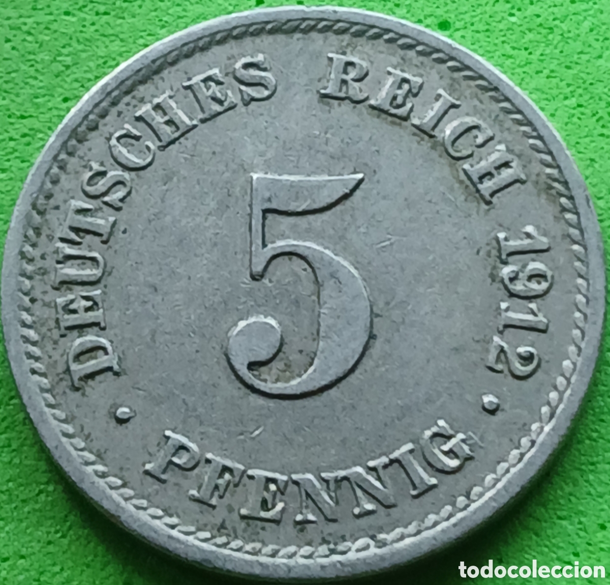 Monedas antiguas de Europa: Alemania Imperio 5 pfennig 1912 E km#11