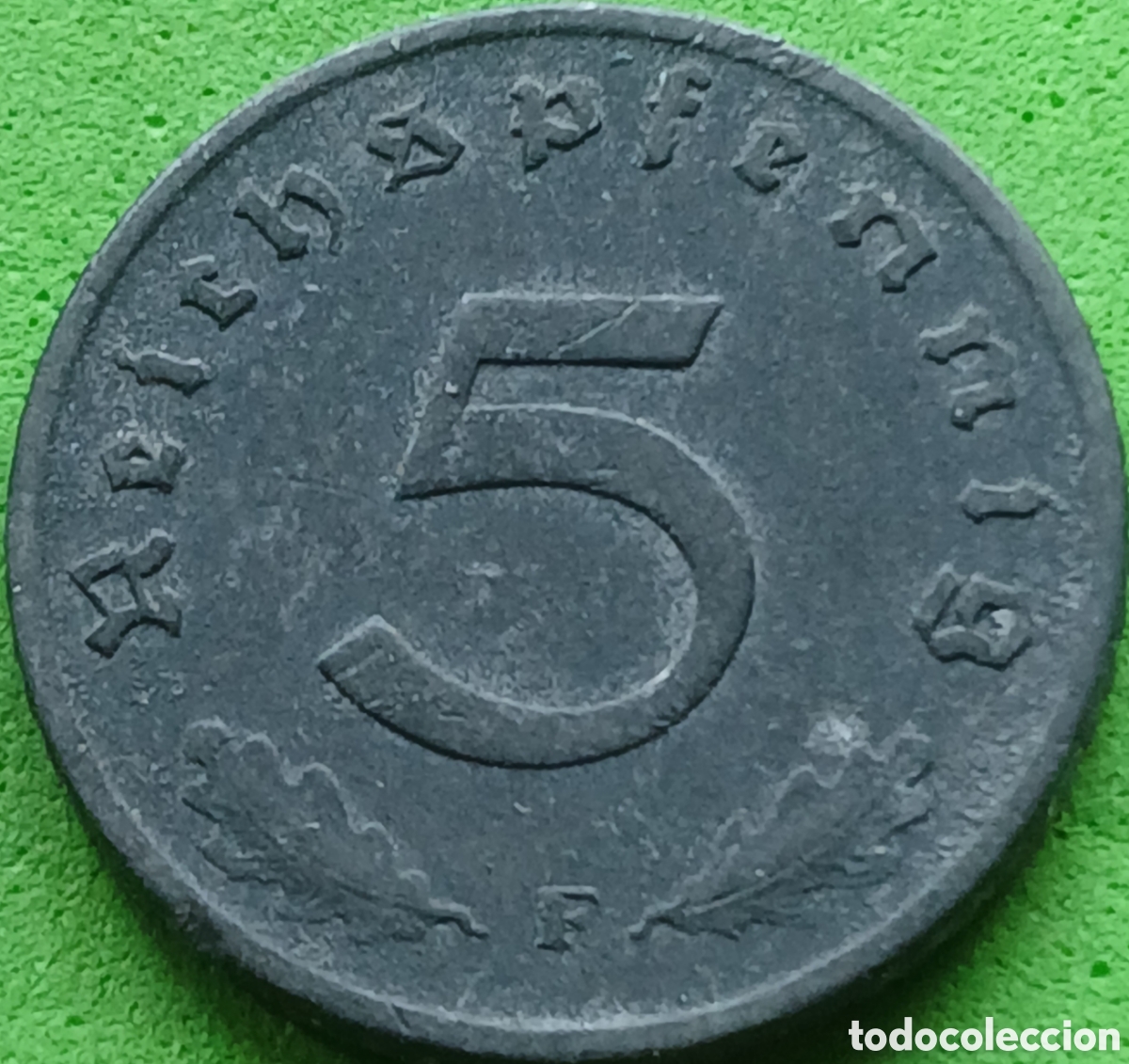 Monedas antiguas de Europa: Alemania Tercer Reich 5 reichspfennig 1940 F km#100