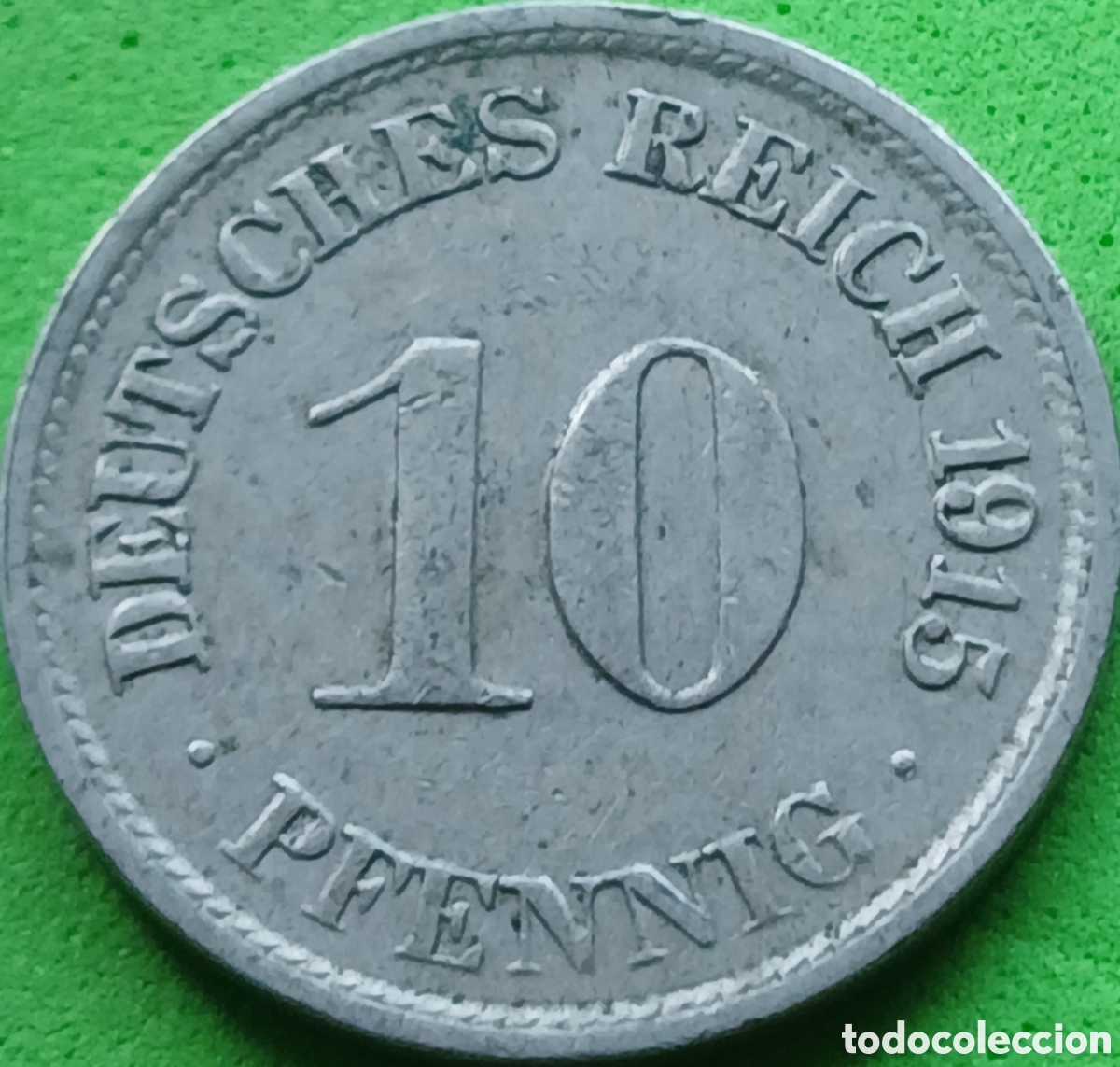 Monedas antiguas de Europa: Alemania Imperio 10 pfennig 1915 F km#12 poco com&uacute;n