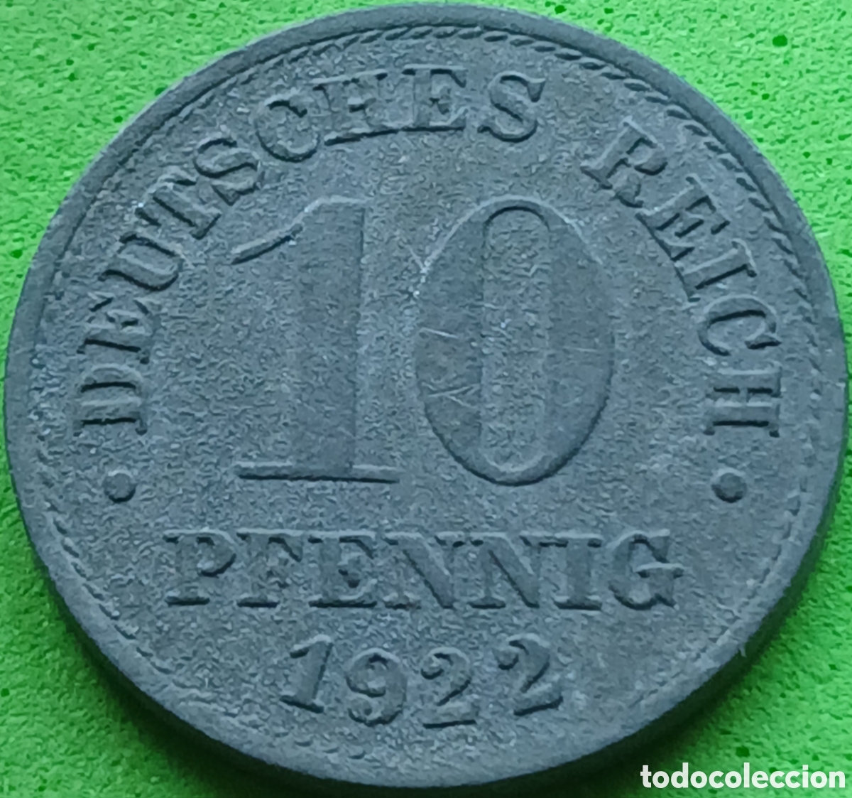 Monedas antiguas de Europa: Alemania Imperio 10 pfennig 1922 km#26