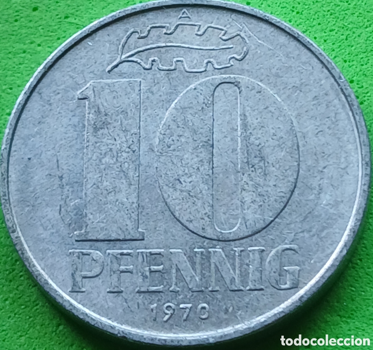 Monedas antiguas de Europa: Alemania Oriental 10 pfennig 1970 km#10