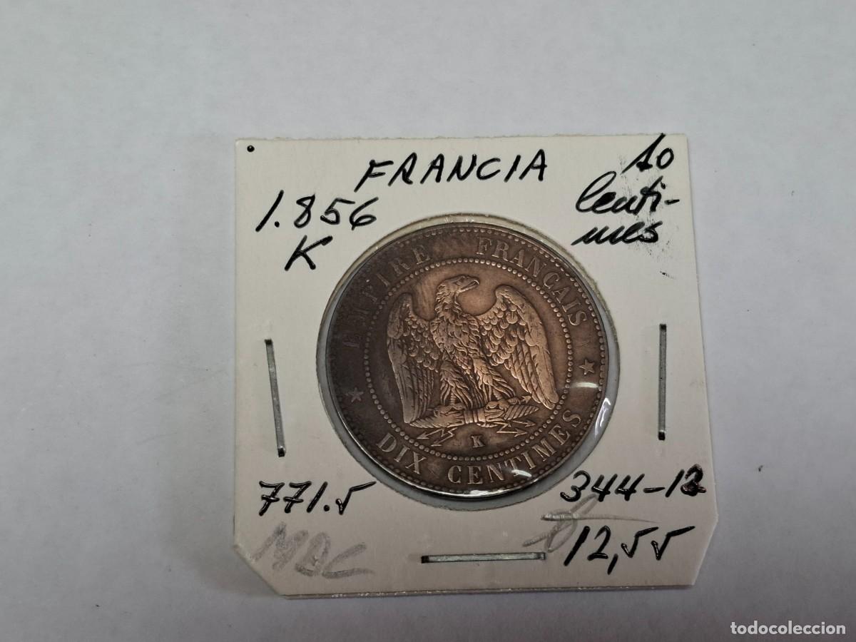Monedas antiguas de Europa: 10 CENTIMOS de 1856 K KM 771.5 FRANCIA en MBC