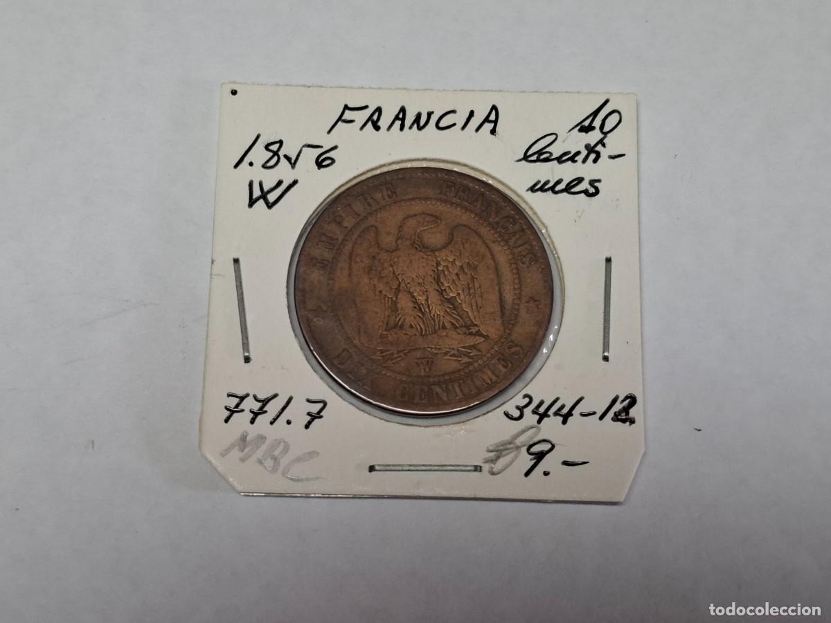 Monedas antiguas de Europa: 10 CENTIMOS de 1856 W KM 771.7 FRANCIA en MBC