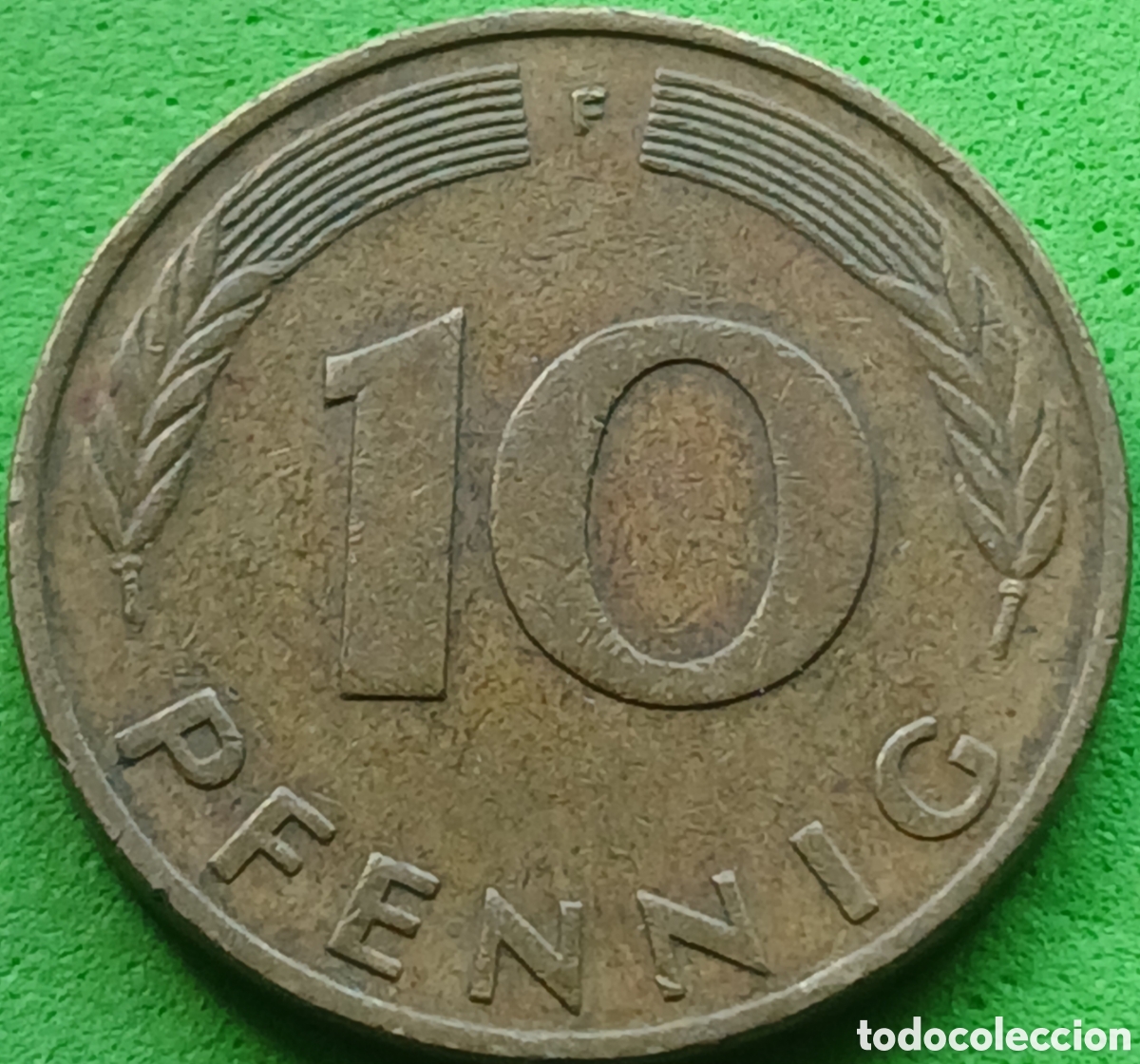 Monedas antiguas de Europa: Alemania Occidental 10 pfennig 1976 F km#108