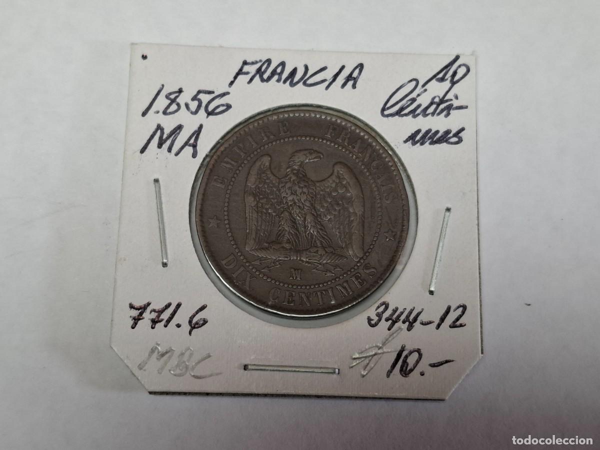 Monedas antiguas de Europa: 10 CENTIMOS de 1856 MA KM 771.6 FRANCIA en MBC