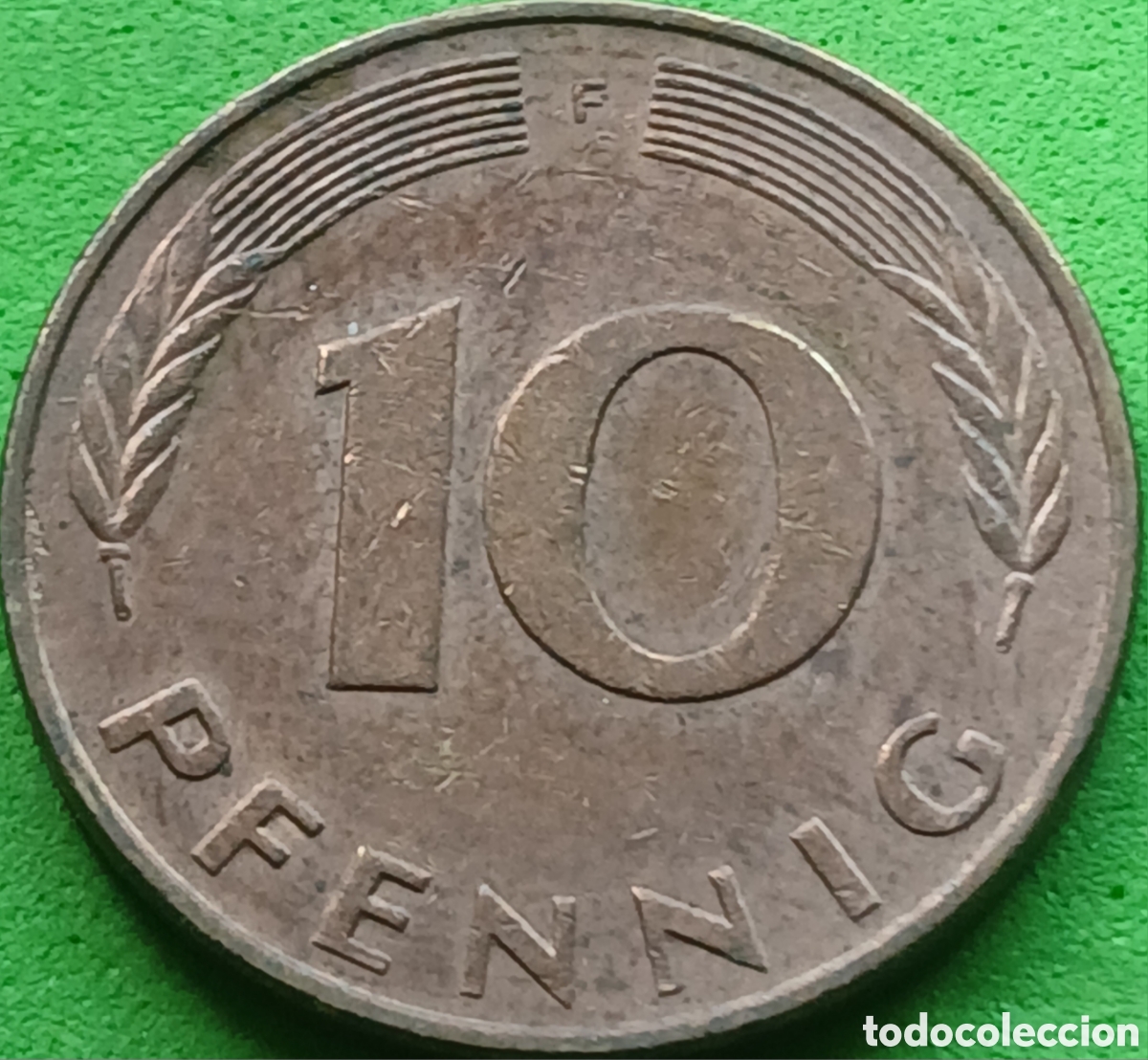 Monedas antiguas de Europa: Alemania Occidental 10 pfennig 1980 F km#108