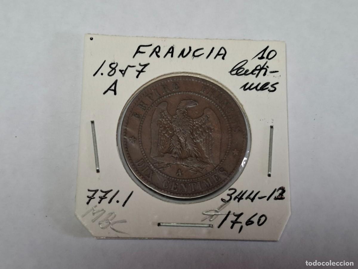 Monedas antiguas de Europa: 10 CENTIMOS de 1857 A KM 771.1 FRANCIA en MBC